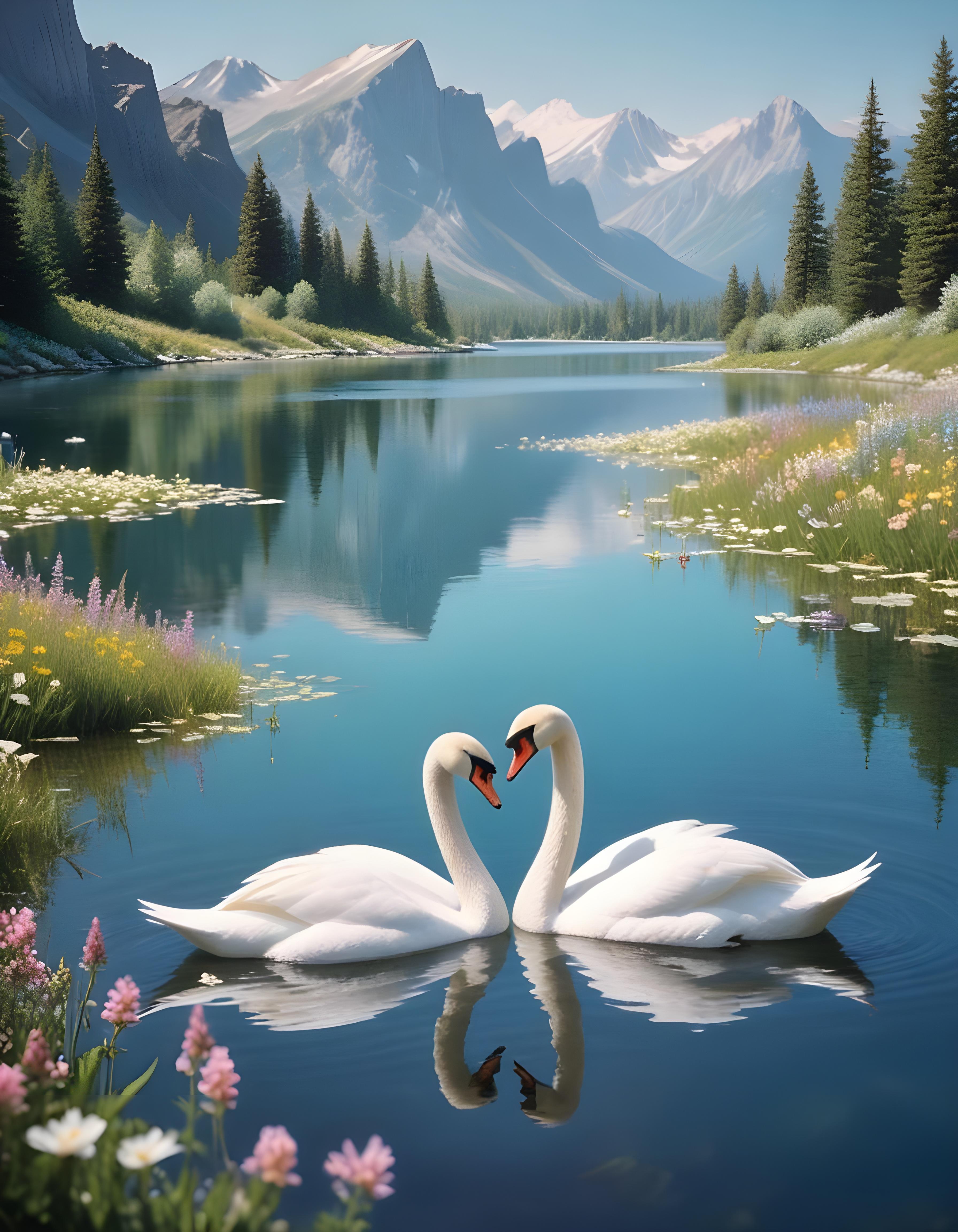 Romantic Couple Walking Together in Nature at Sunset and Moonlight Background