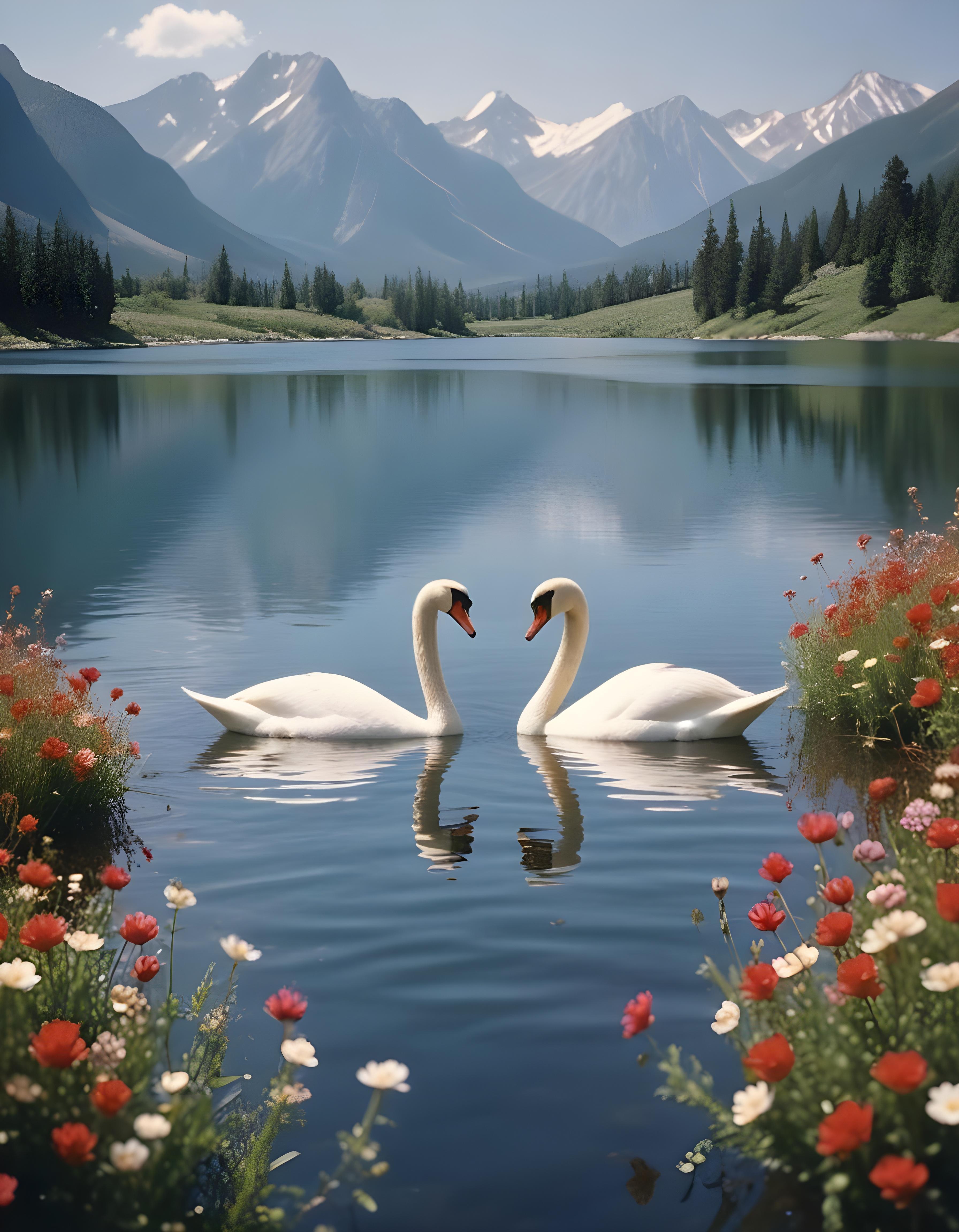 Romantic Couple Walking Together in Nature at Sunset and Moonlight Background