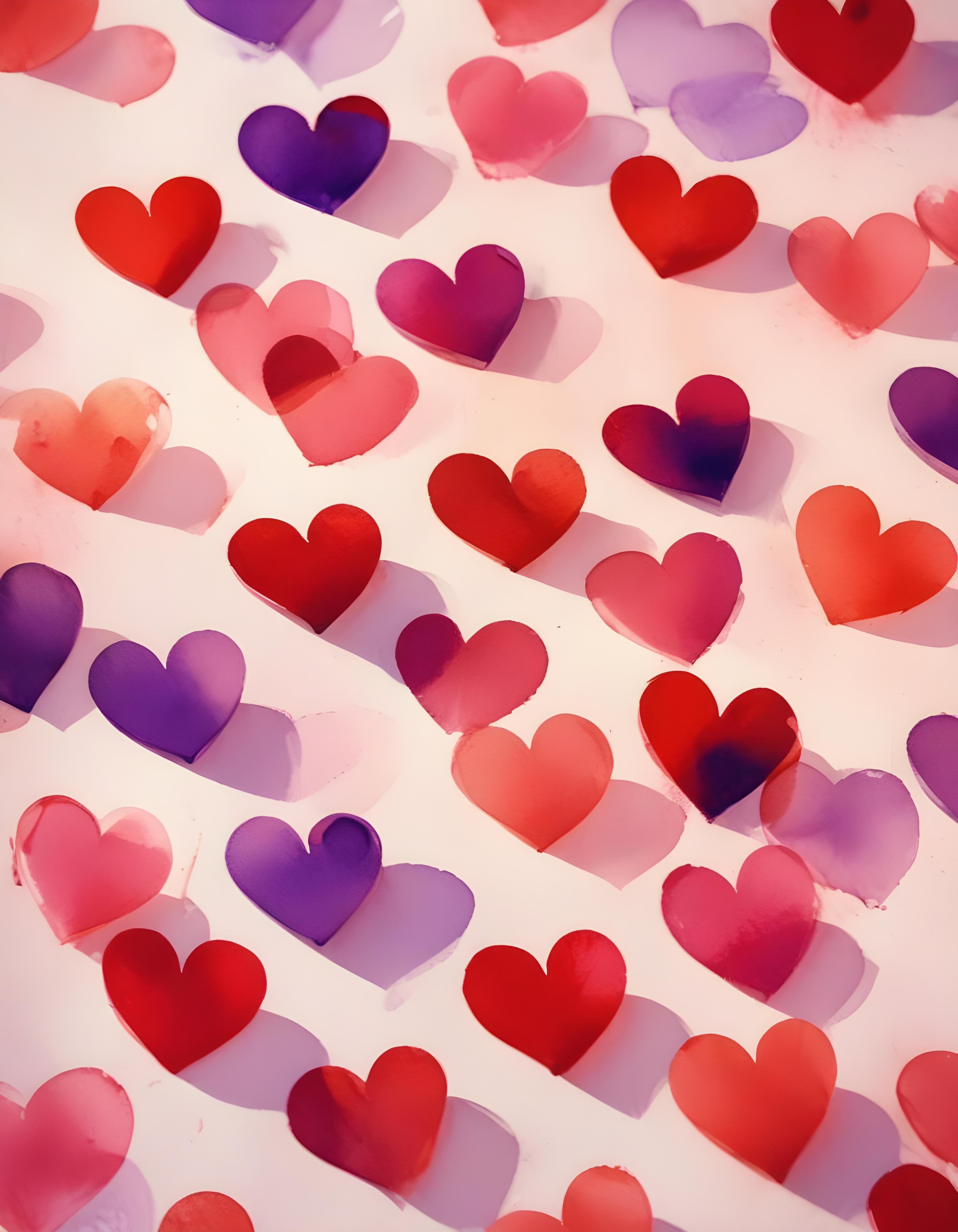Romantic Heart Background with Love Theme and Valentine Day Design