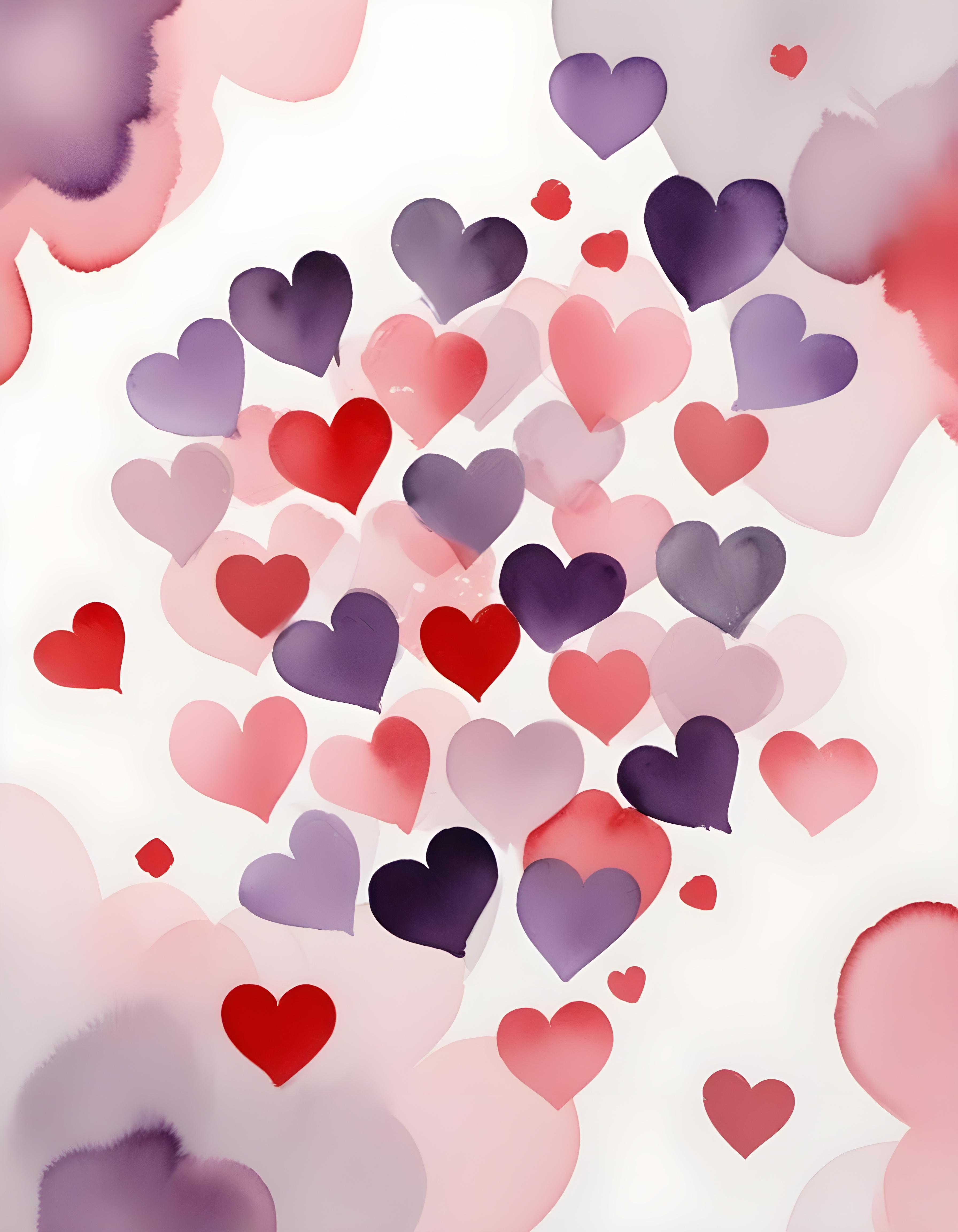 Romantic Heart Background with Love Theme and Valentine Day Design