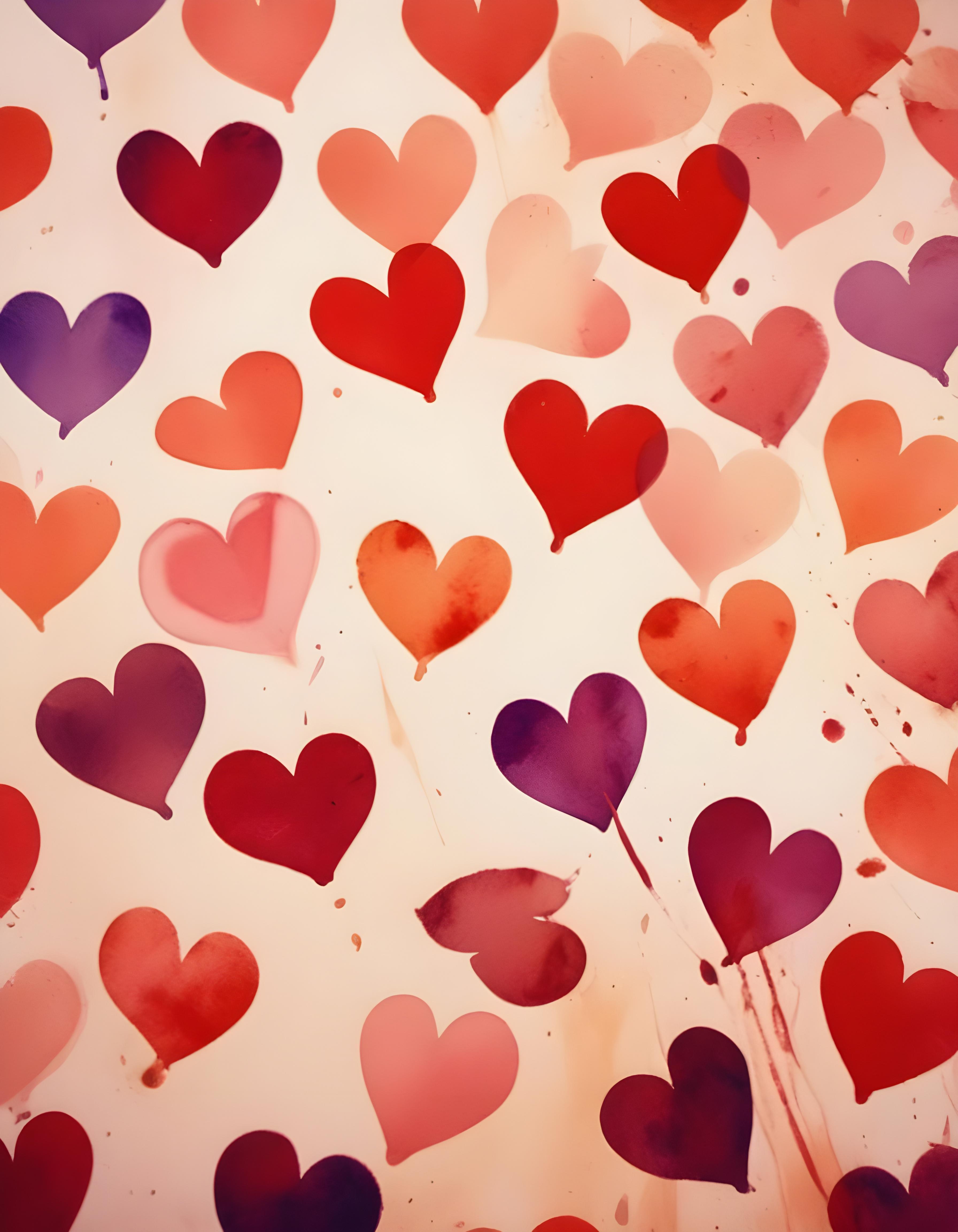 Romantic Heart Background with Love Theme and Valentine Day Design