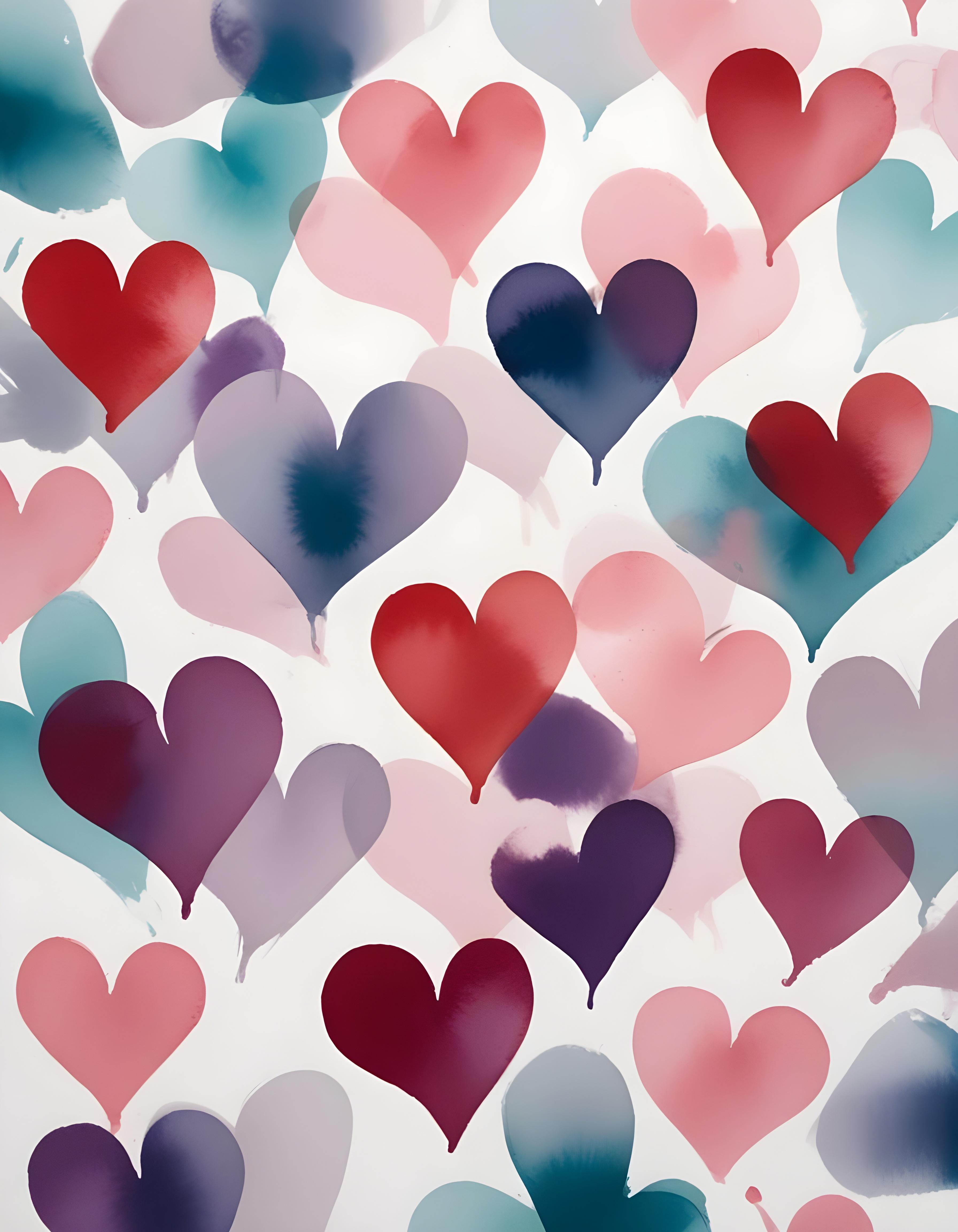 Romantic Heart Background with Love Theme and Valentine Day Design