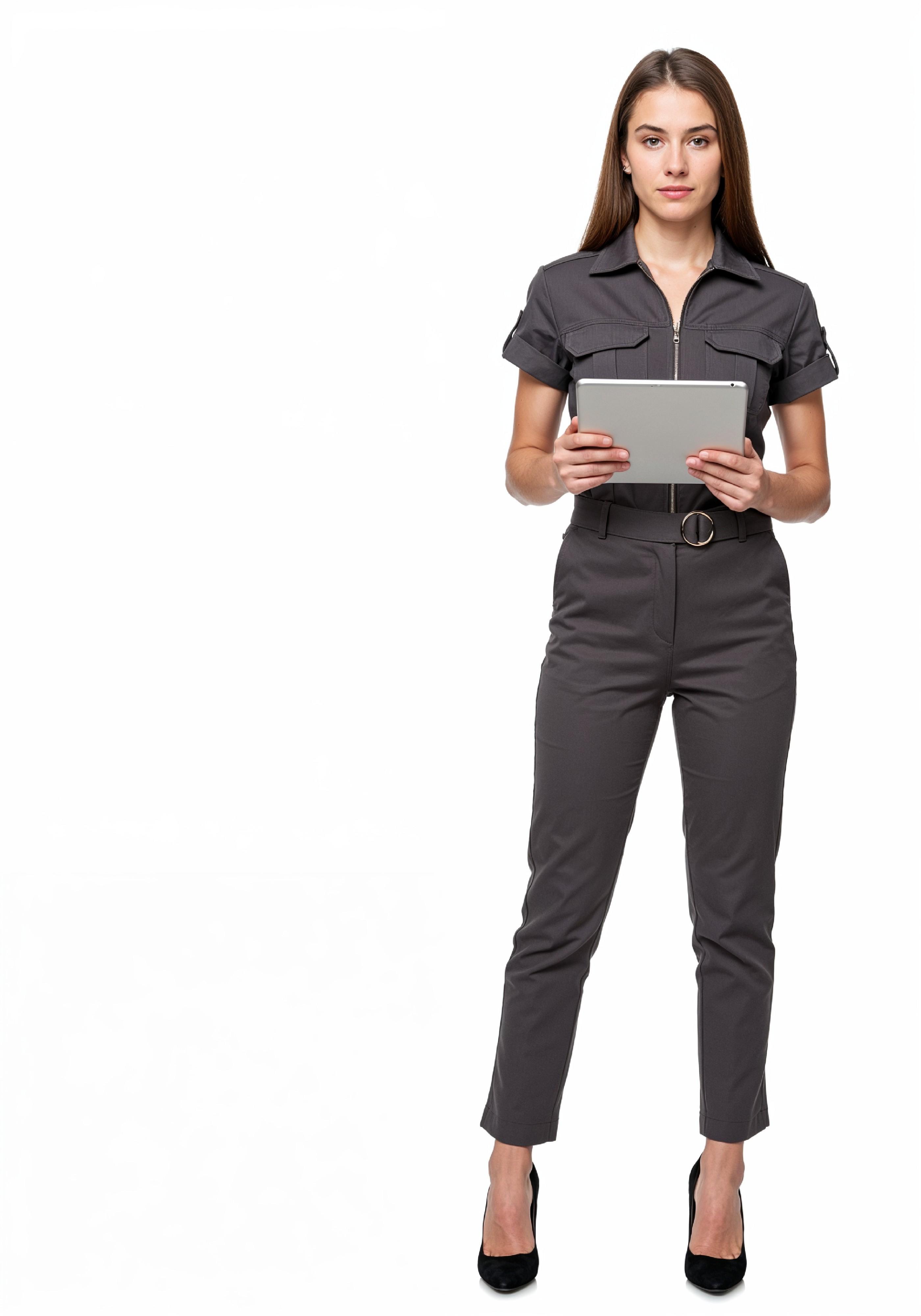 Beautiful Young Businesswoman in Professional Office Attire