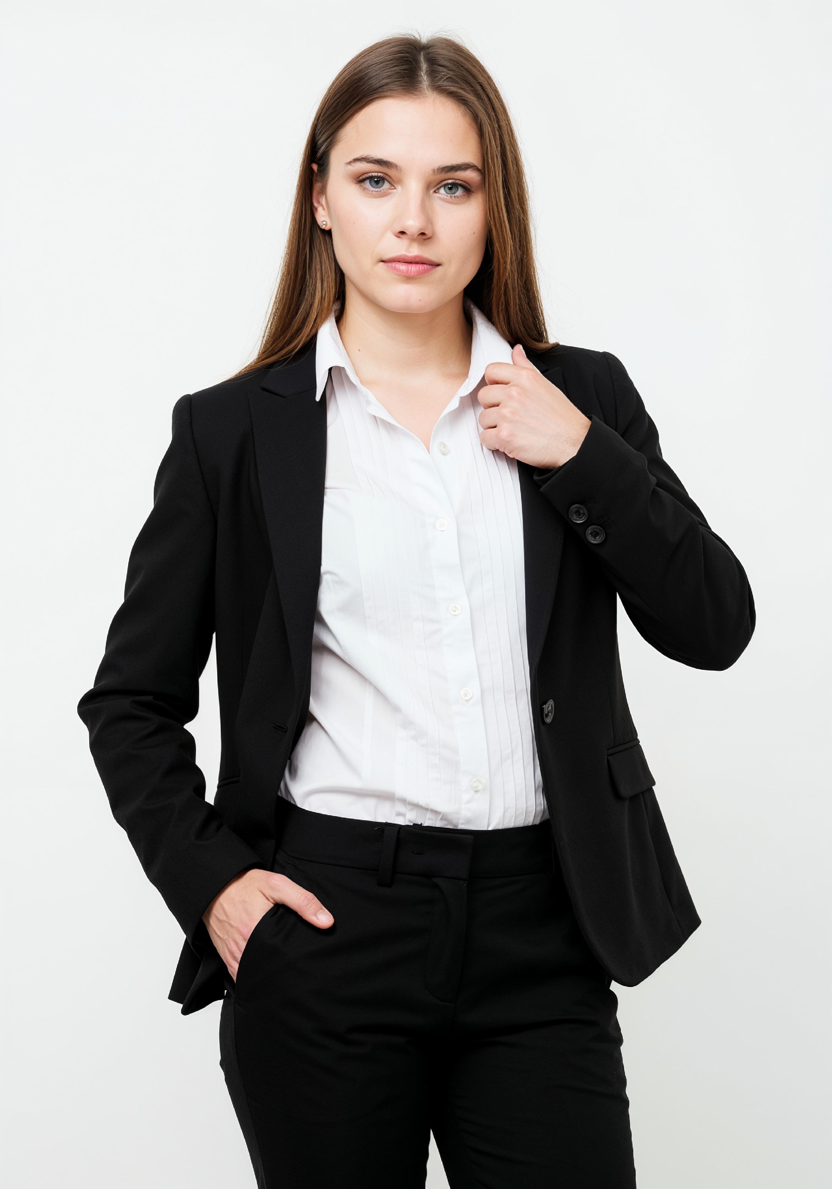 Beautiful Young Businesswoman in Professional Office Attire