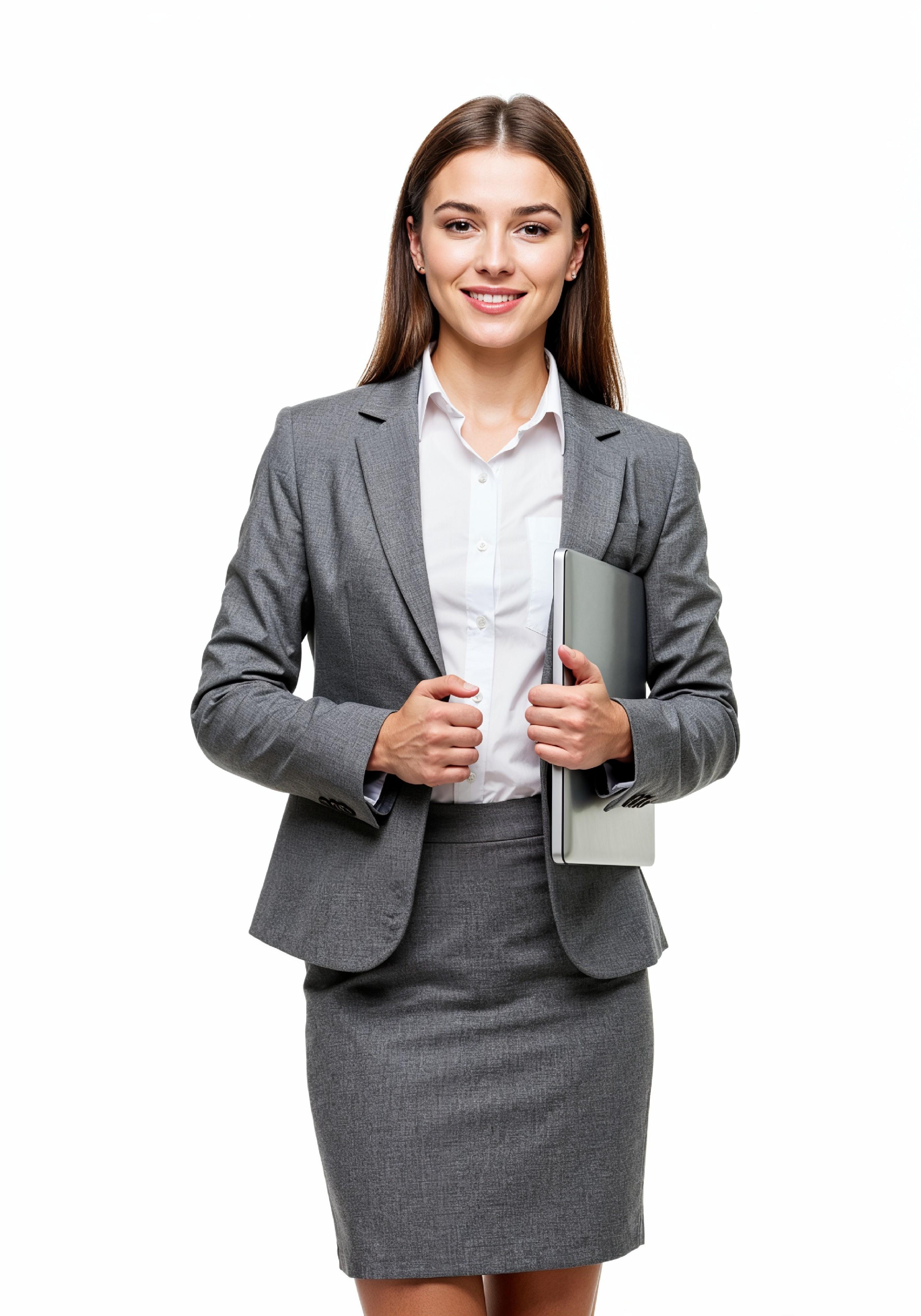 Beautiful Young Businesswoman in Professional Office Attire