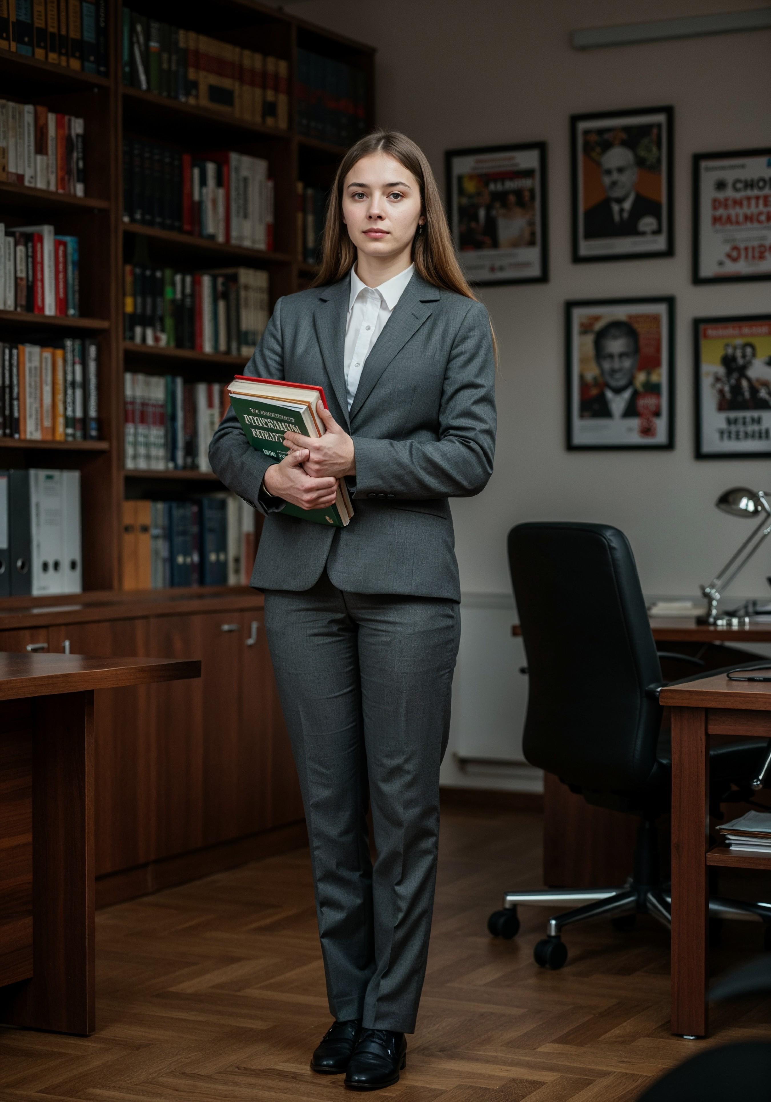 Confident Young Businesswoman in Professional Corporate Attire Office Portrait