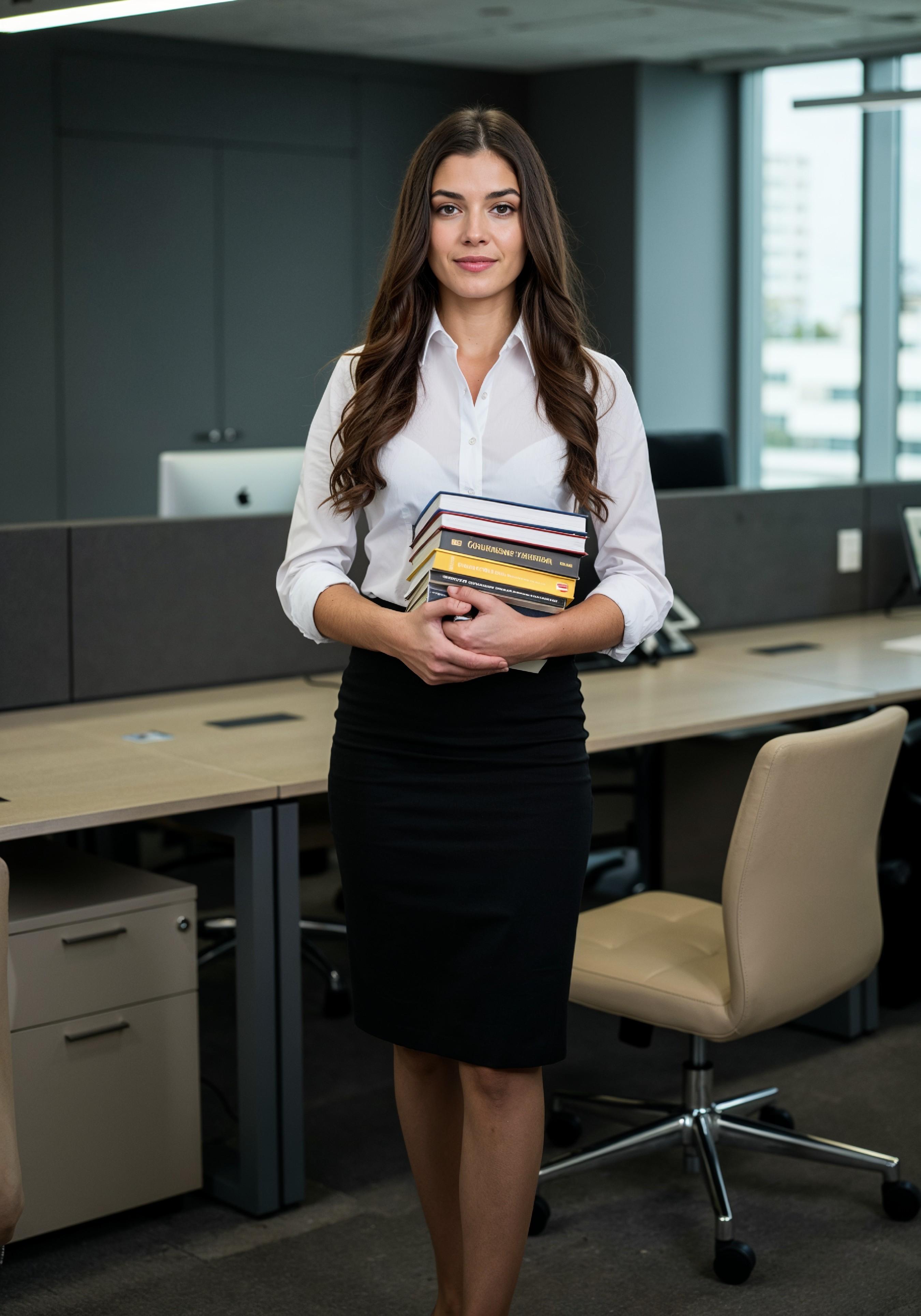 Confident Young Businesswoman in Professional Corporate Attire Office Portrait