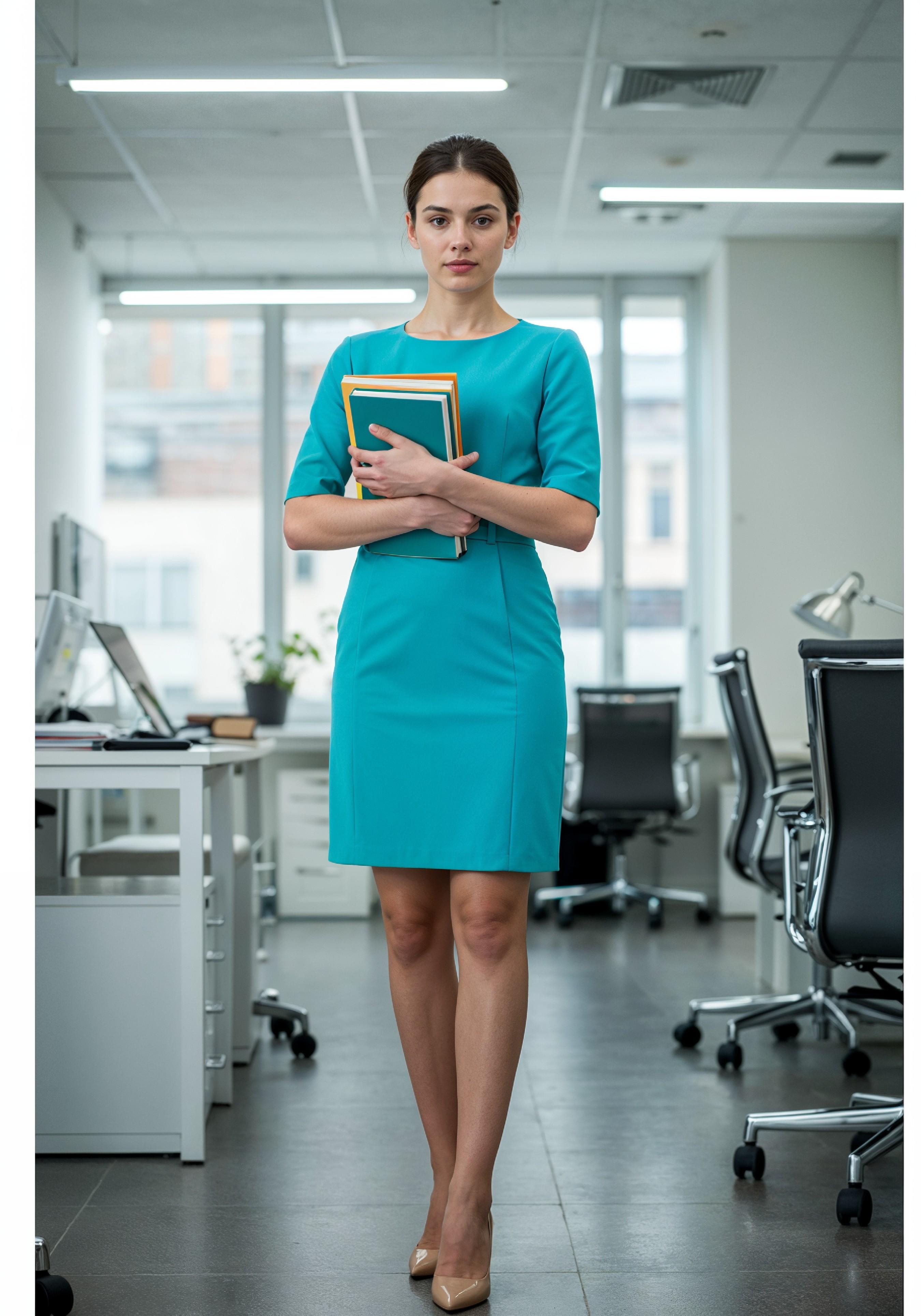 Confident Young Businesswoman in Professional Corporate Attire Office Portrait