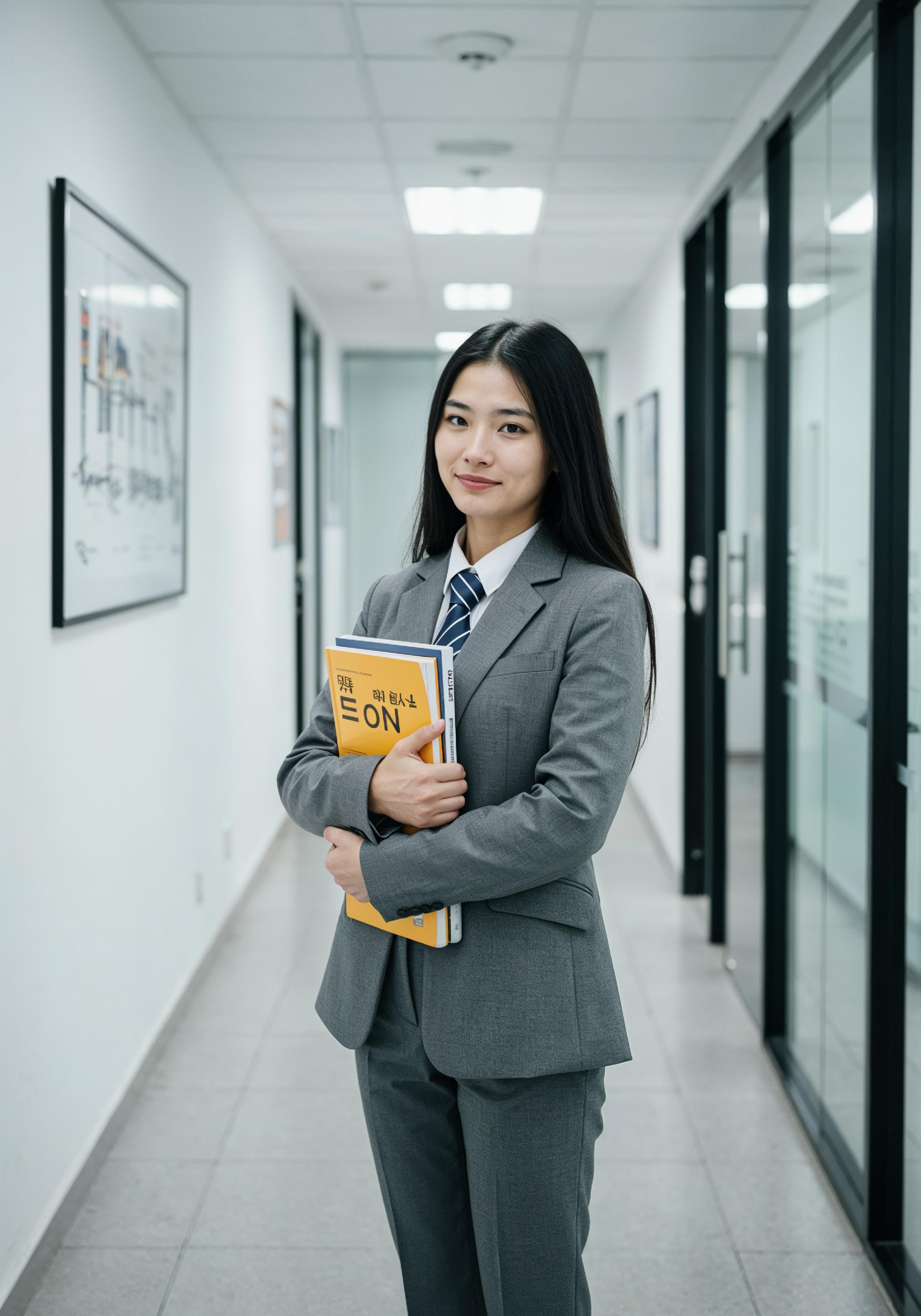 Confident Young Businesswoman in Professional Corporate Attire Office Portrait