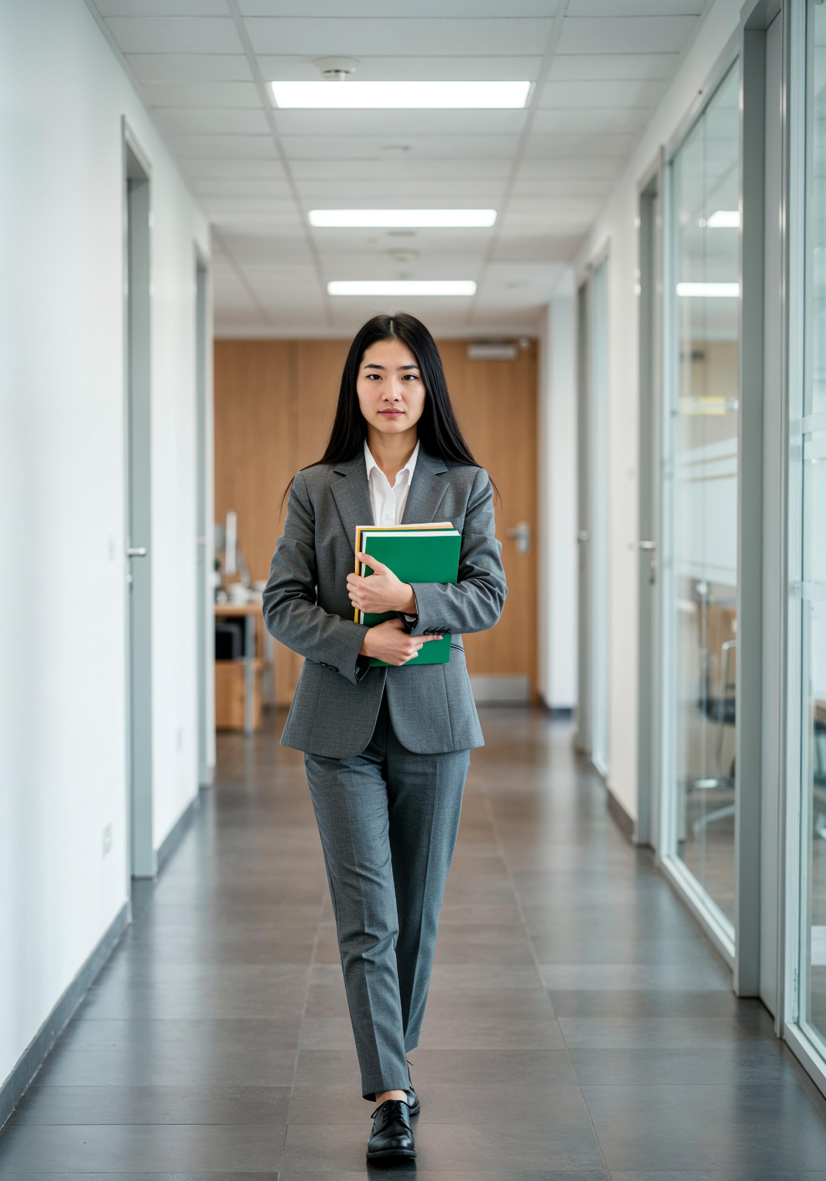 Confident Young Businesswoman in Professional Corporate Attire Office Portrait