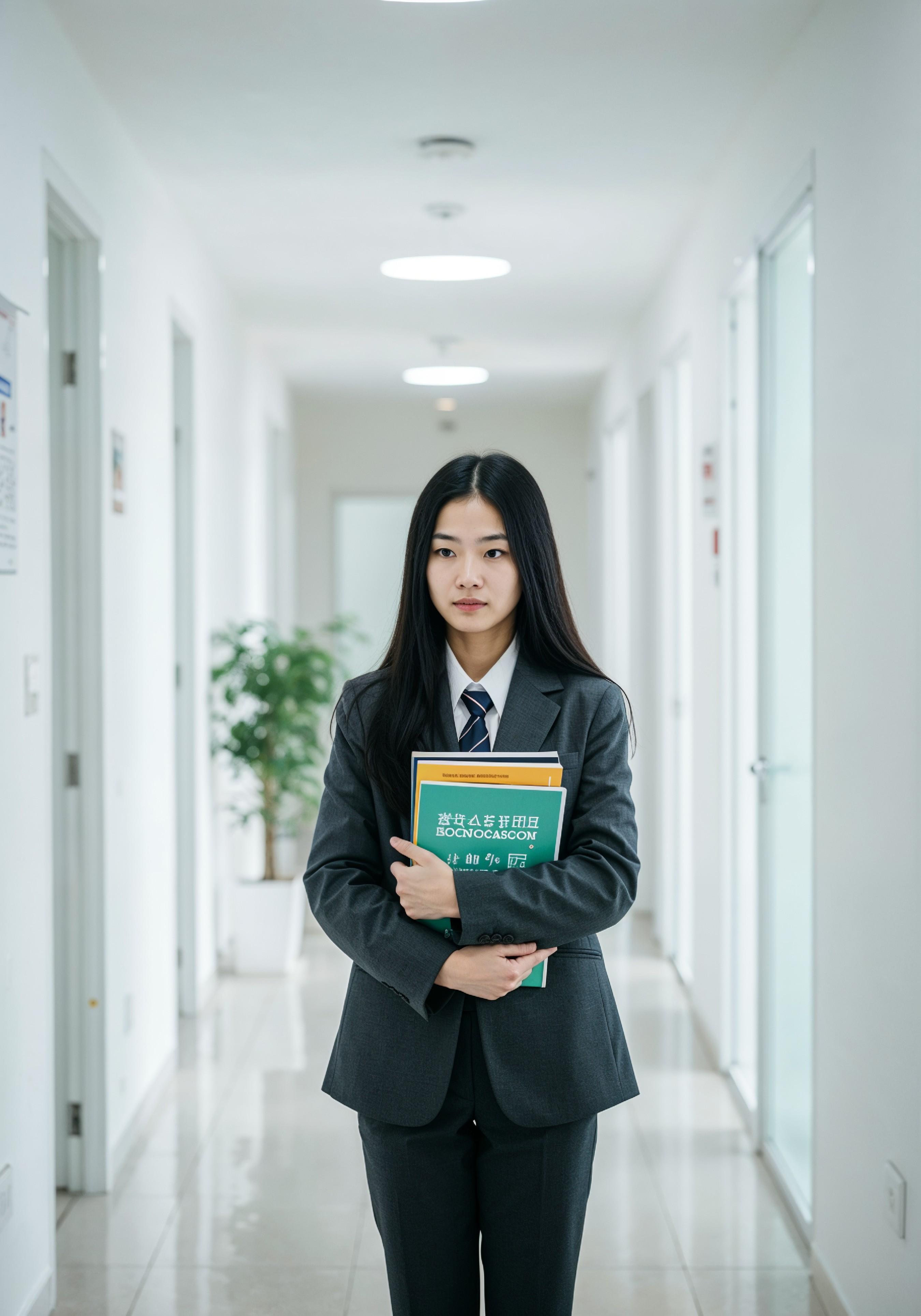 Confident Young Businesswoman in Professional Corporate Attire Office Portrait