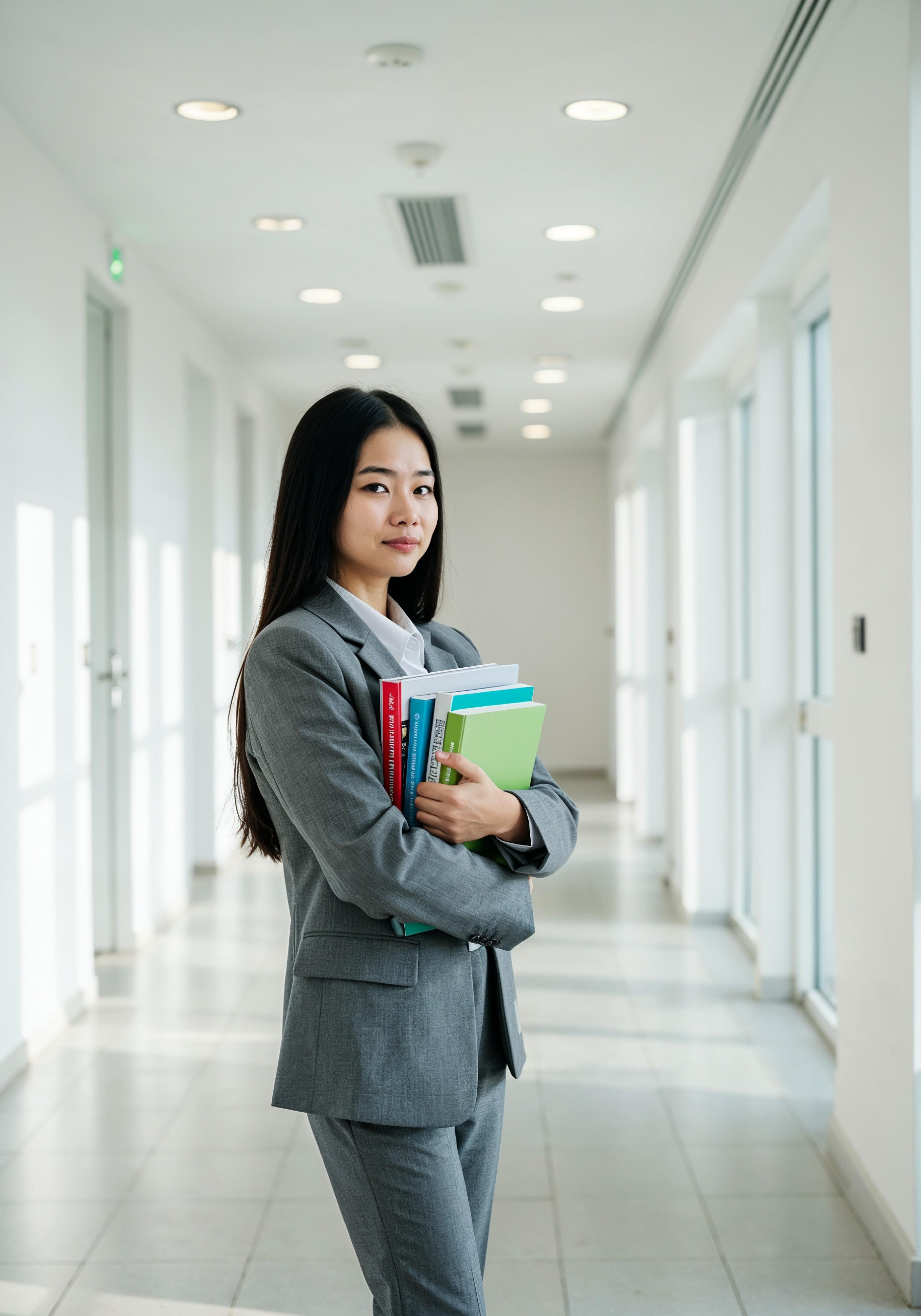 Confident Young Businesswoman in Professional Corporate Attire Office Portrait