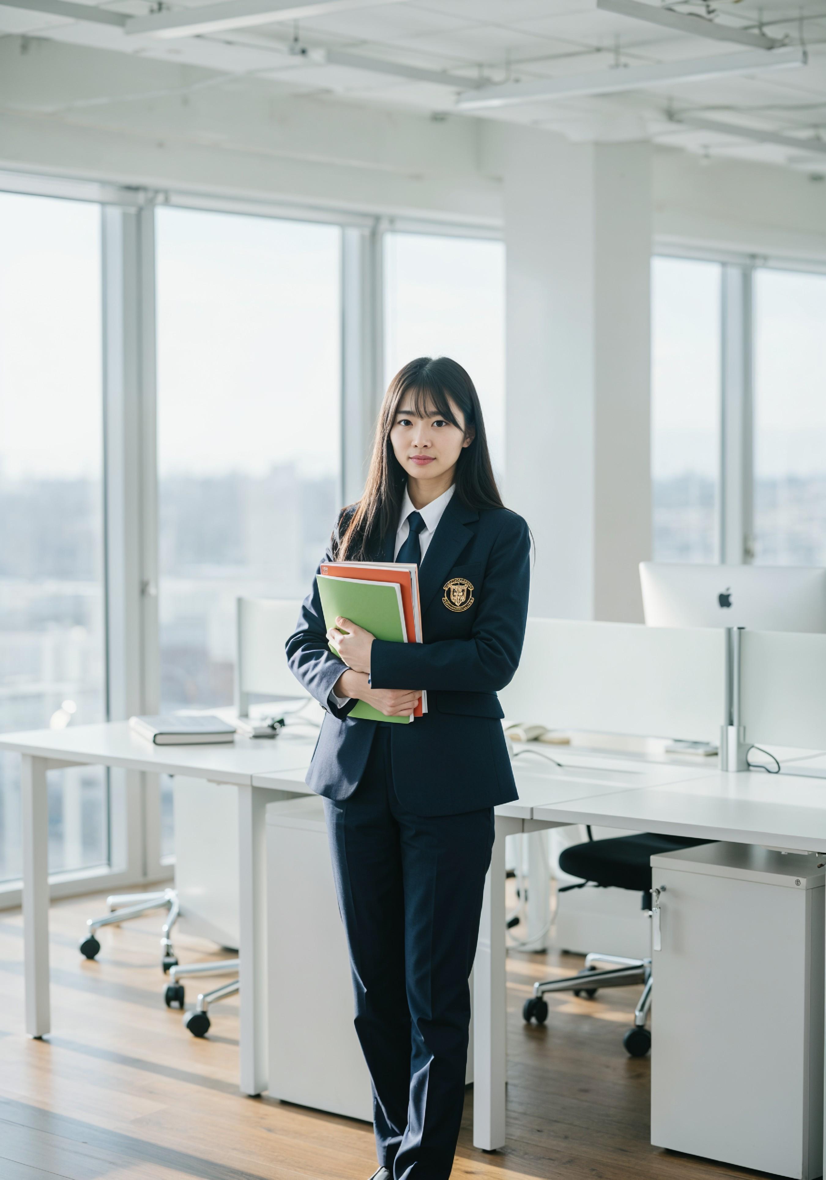 Confident Young Businesswoman in Professional Corporate Attire Office Portrait