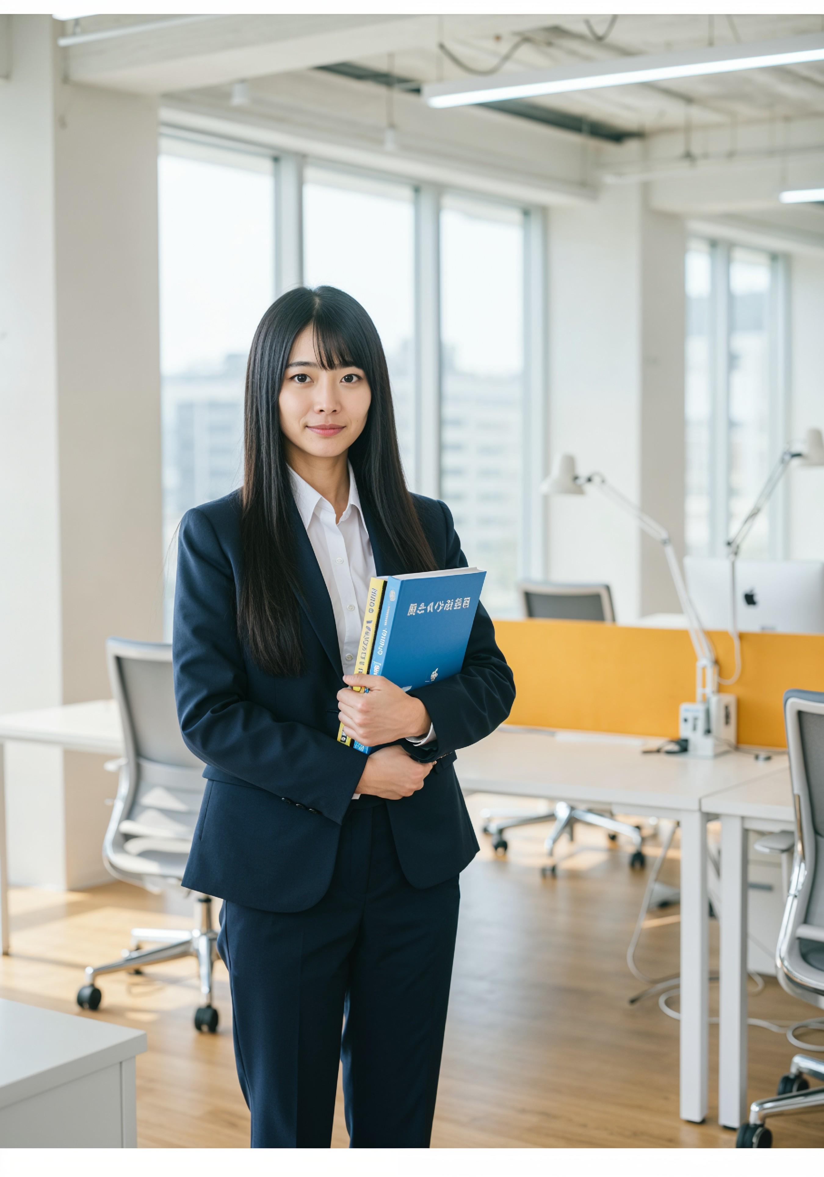 Confident Young Businesswoman in Professional Corporate Attire Office Portrait