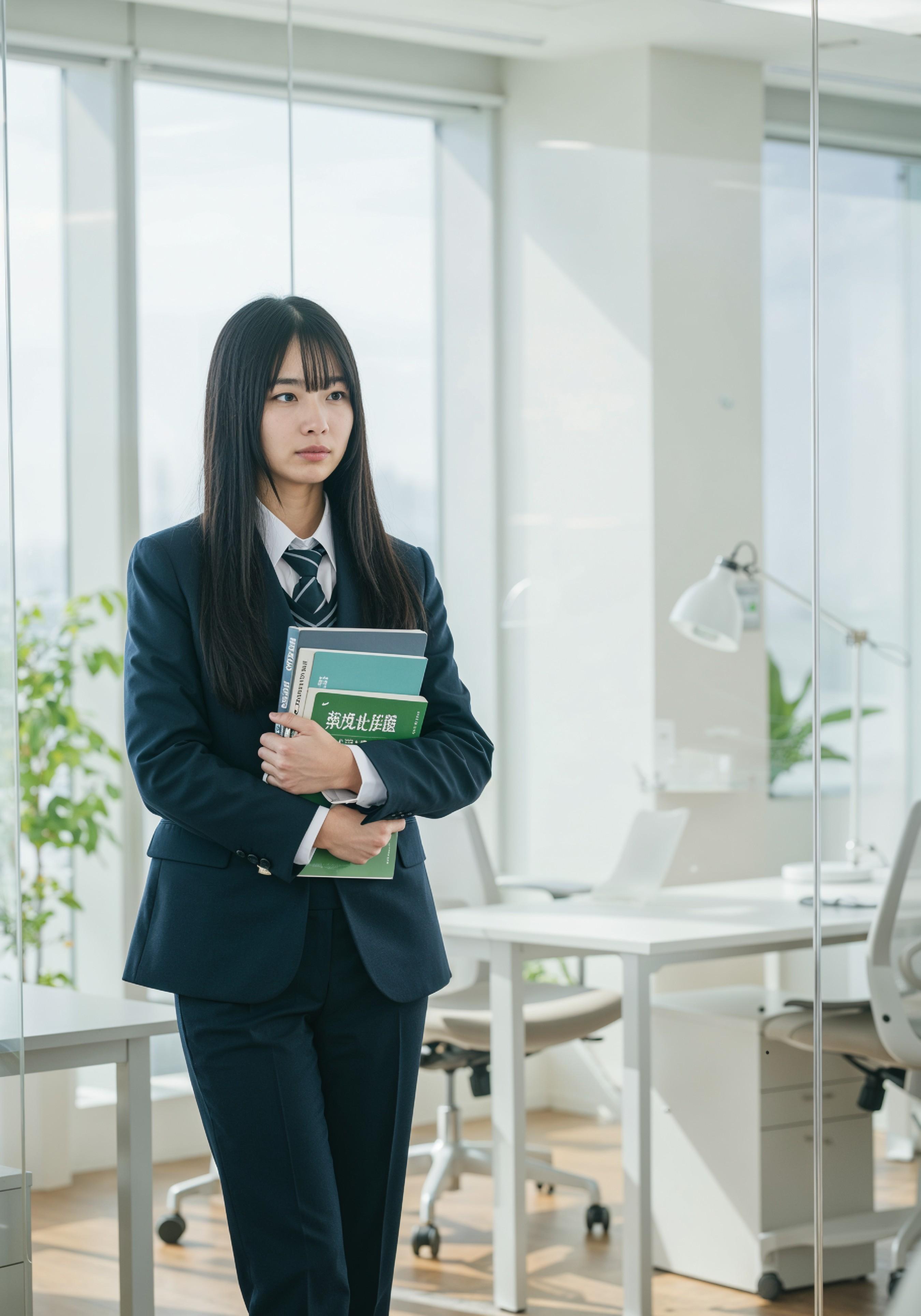 Confident Young Businesswoman in Professional Corporate Attire Office Portrait