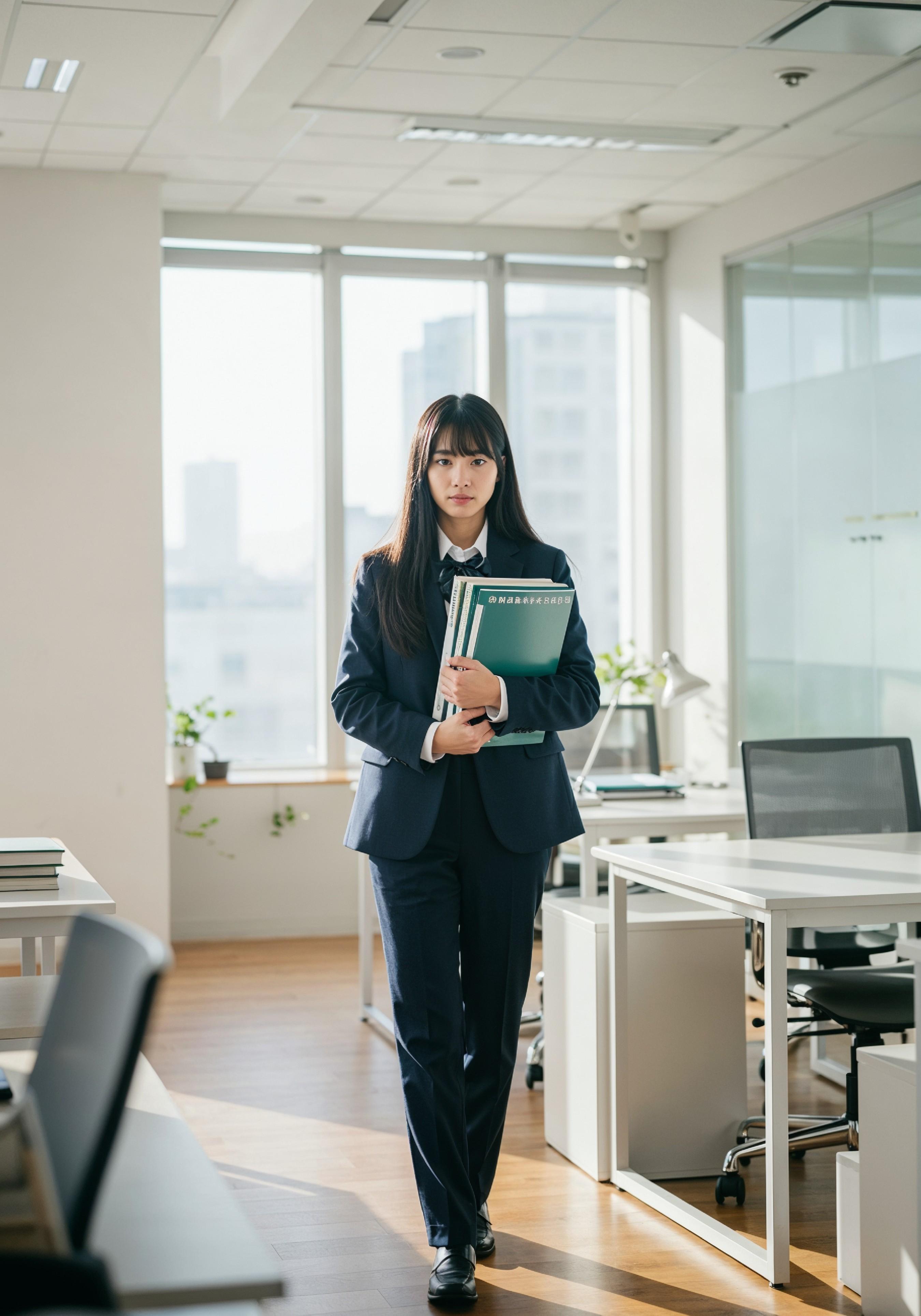 Confident Young Businesswoman in Professional Corporate Attire Office Portrait