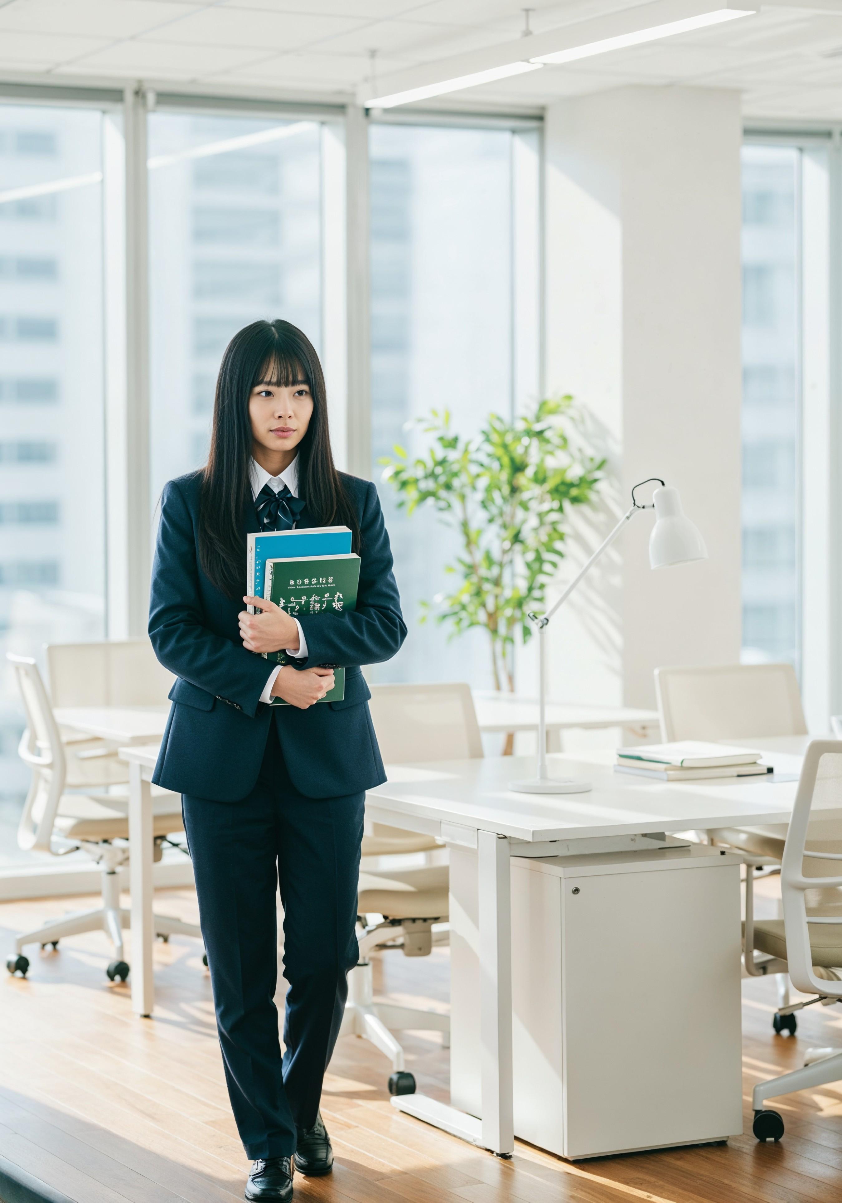 Confident Young Businesswoman in Professional Corporate Attire Office Portrait