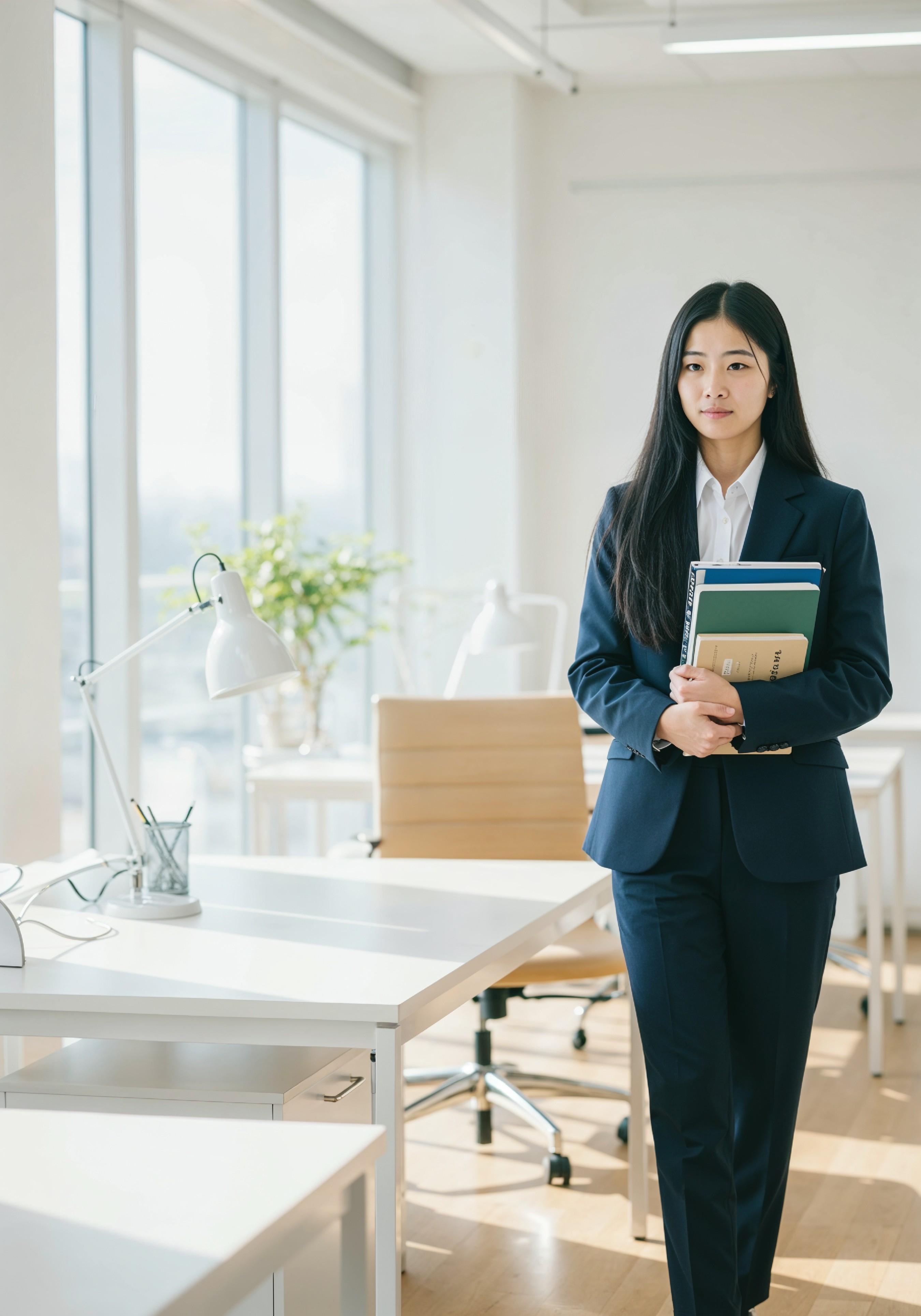Confident Young Businesswoman in Professional Corporate Attire Office Portrait