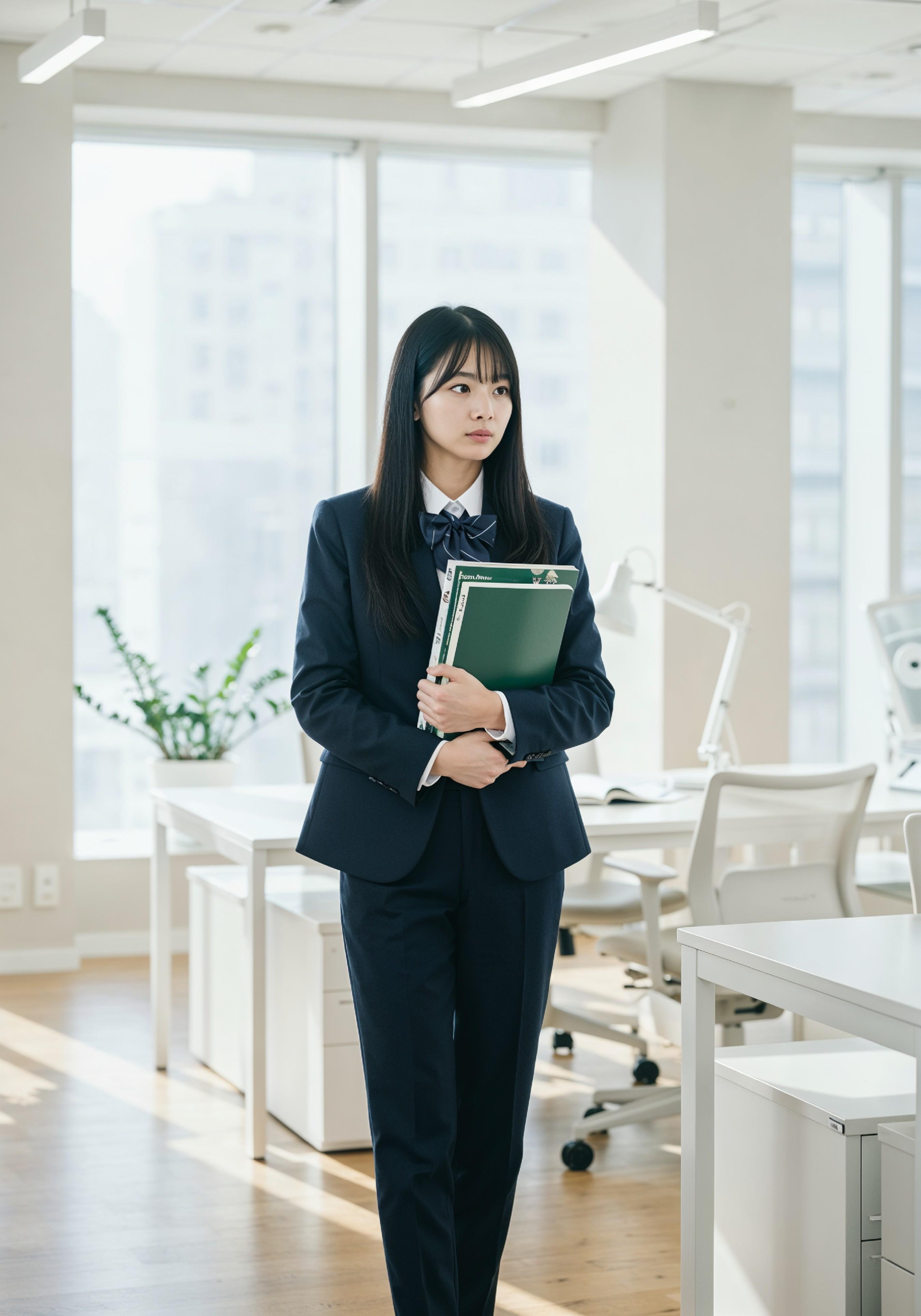 Confident Young Businesswoman in Professional Corporate Attire Office Portrait