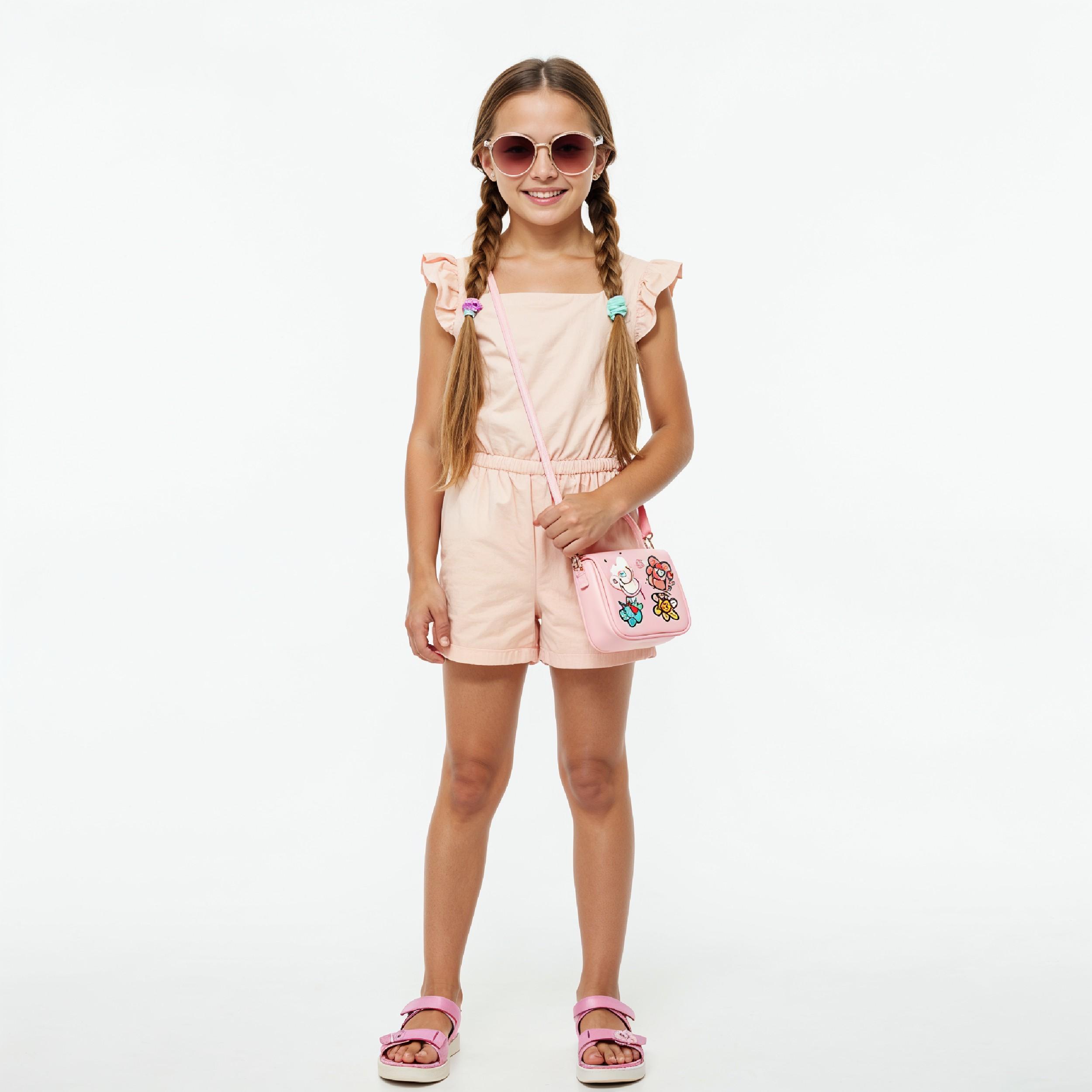 Stylish Young Girl Fashion Portrait Isolated on White Background