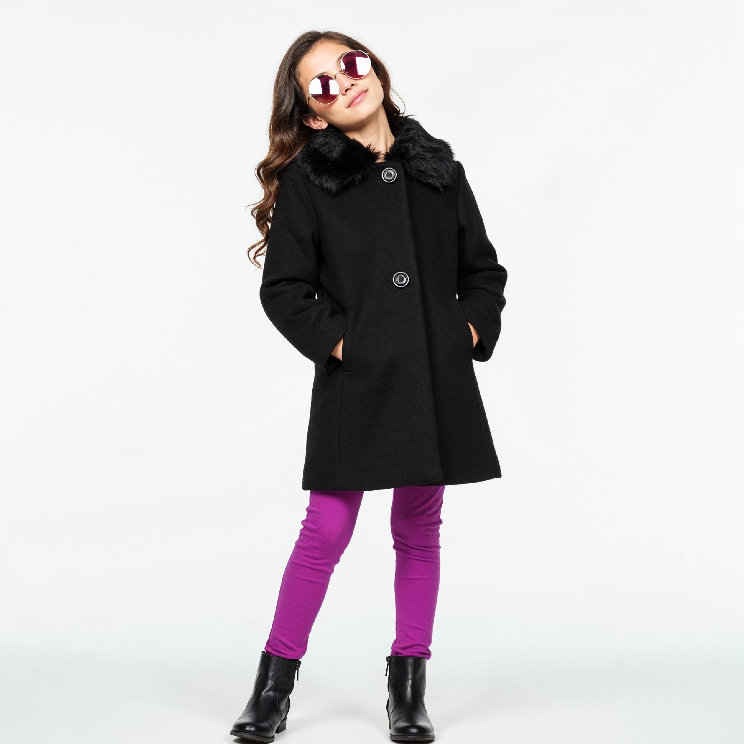 Stylish Young Girl Fashion Portrait Isolated on White Background