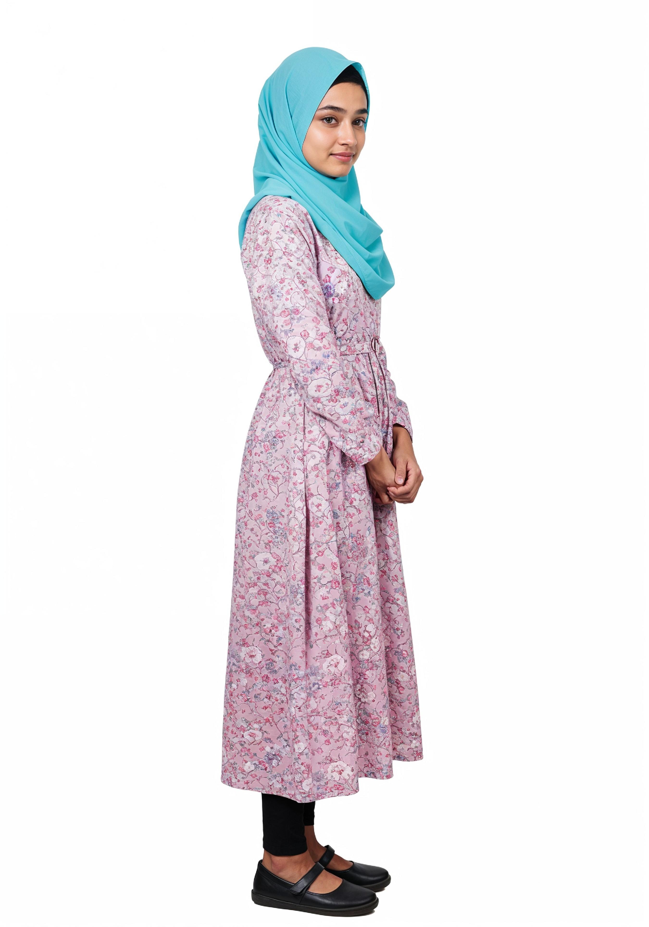 Young Muslim Woman in Modest Traditional Attire Educational Portrait