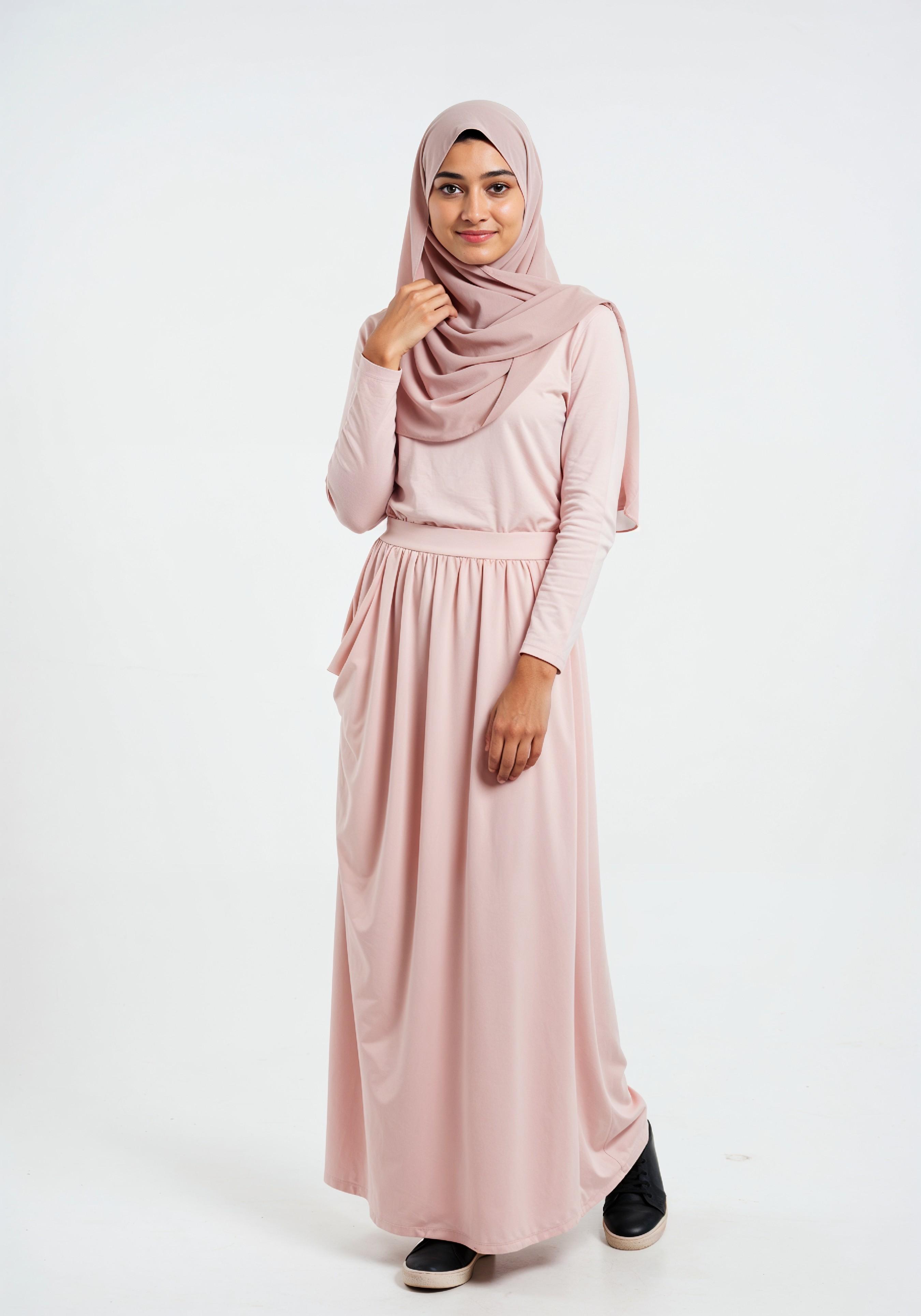 Young Muslim Woman in Modest Traditional Attire Educational Portrait