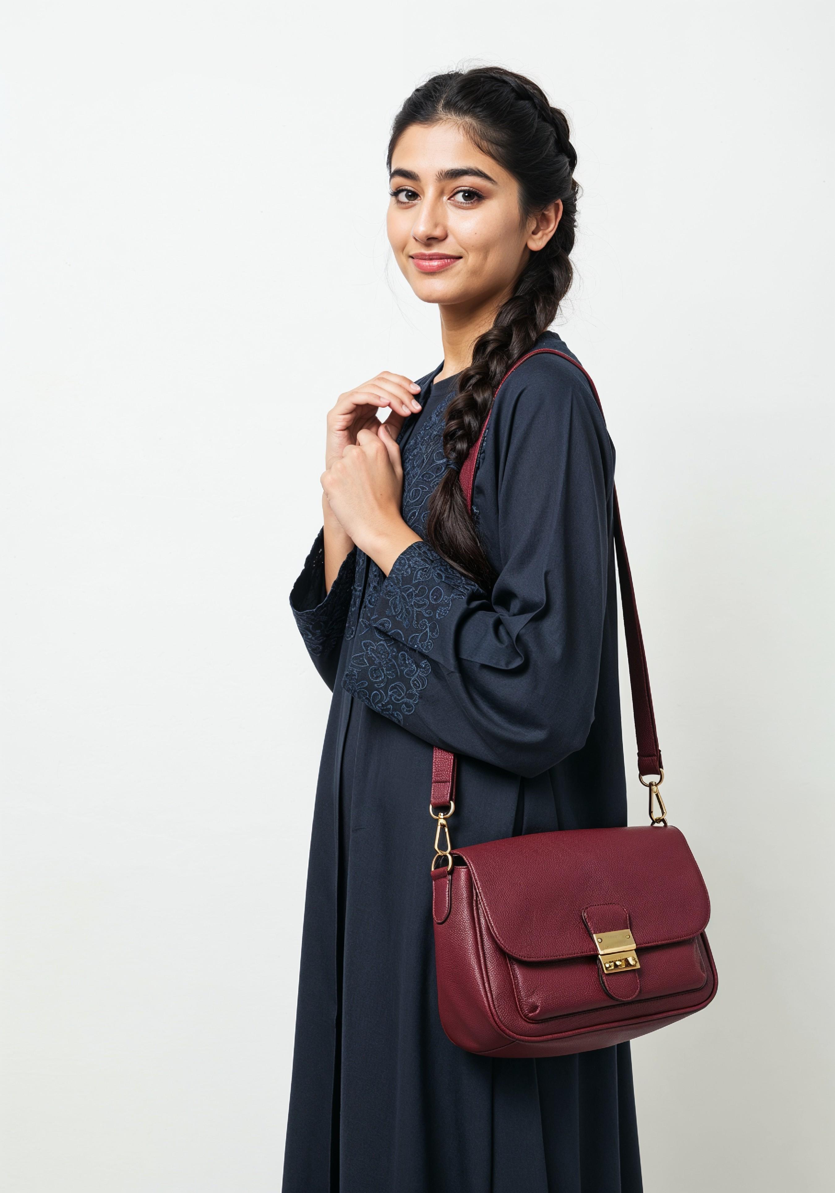 Young Muslim Woman in Modest Traditional Attire Educational Portrait