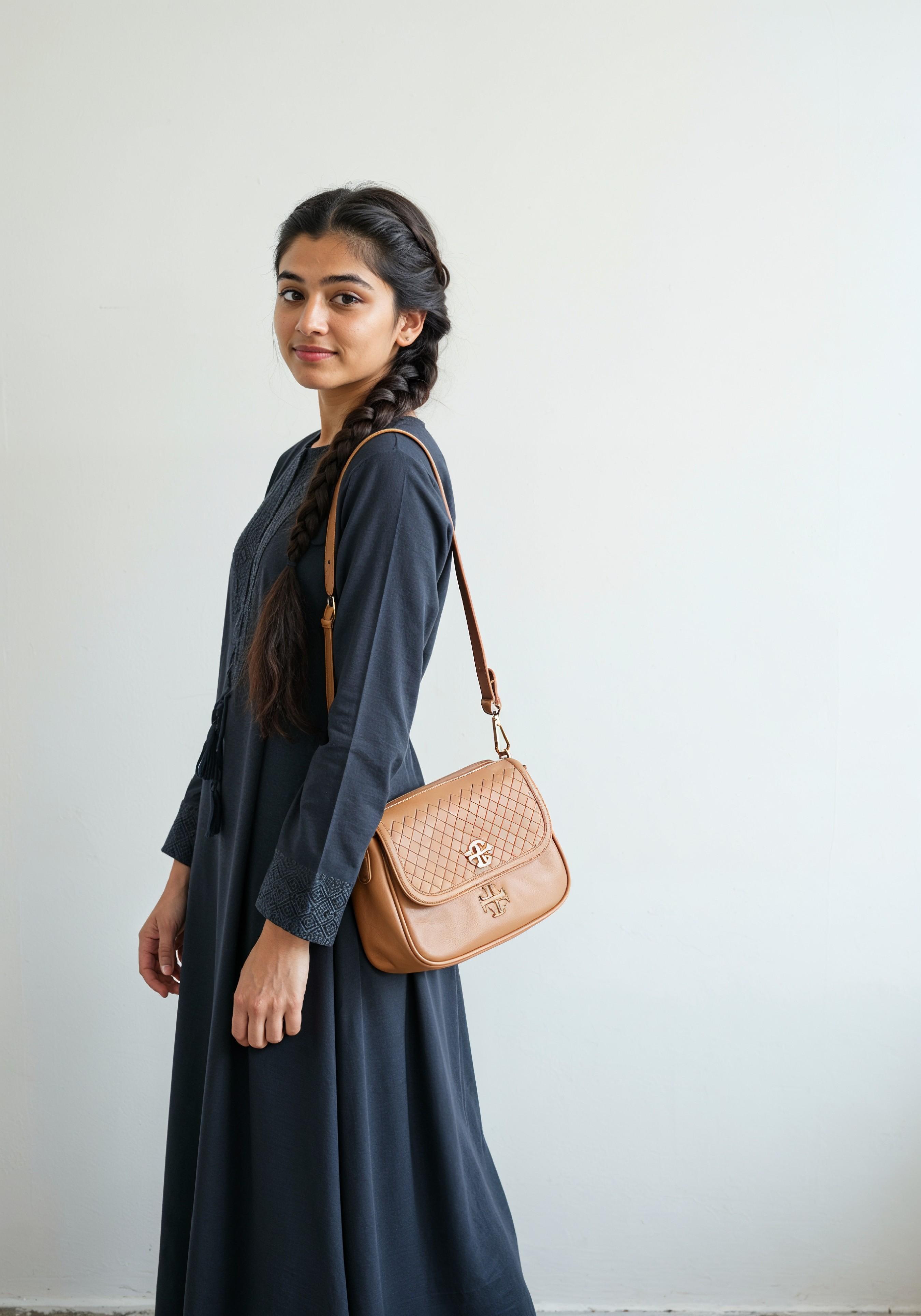 Young Muslim Woman in Modest Traditional Attire Educational Portrait