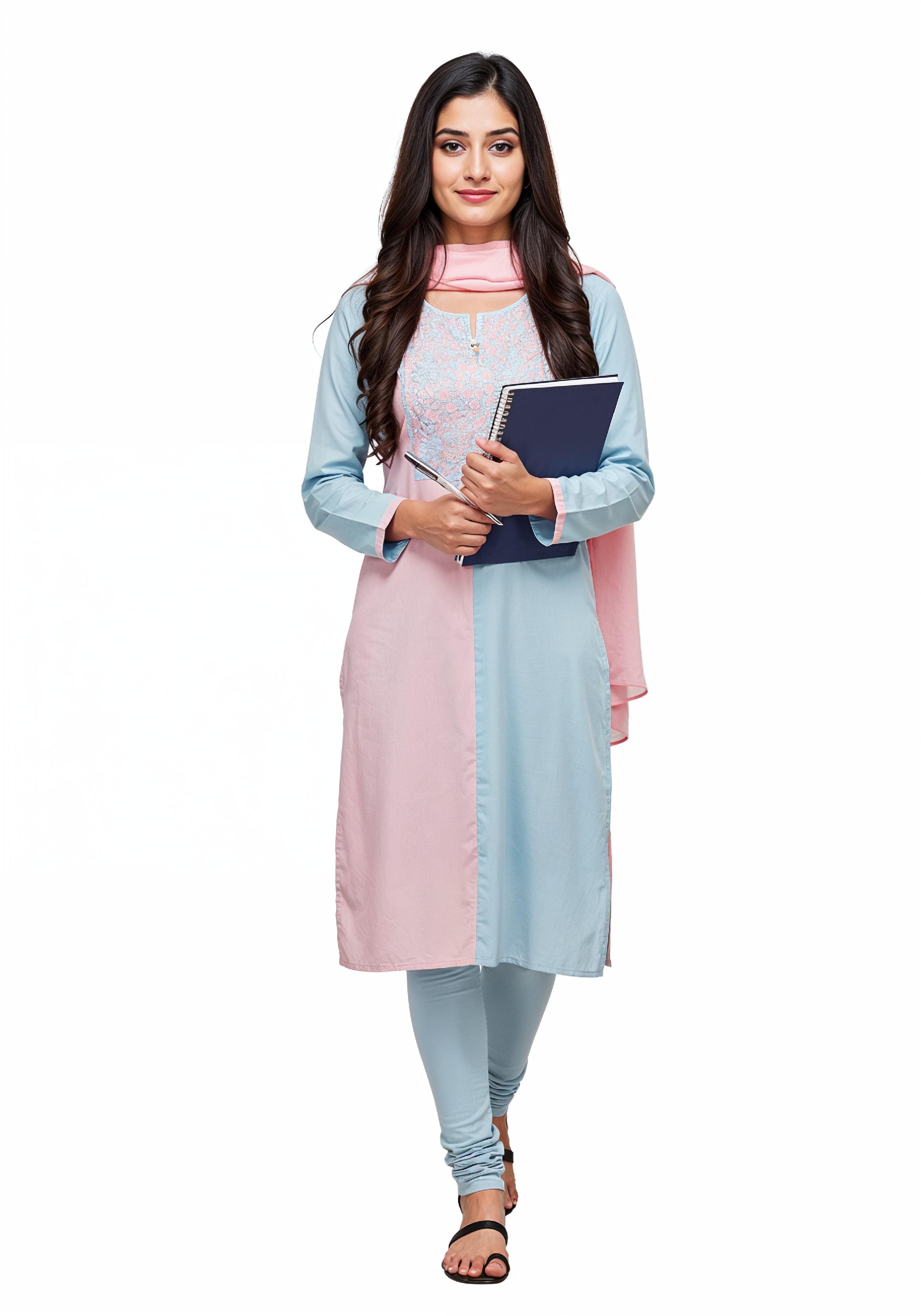 Young Muslim Woman in Modest Traditional Attire Educational Portrait