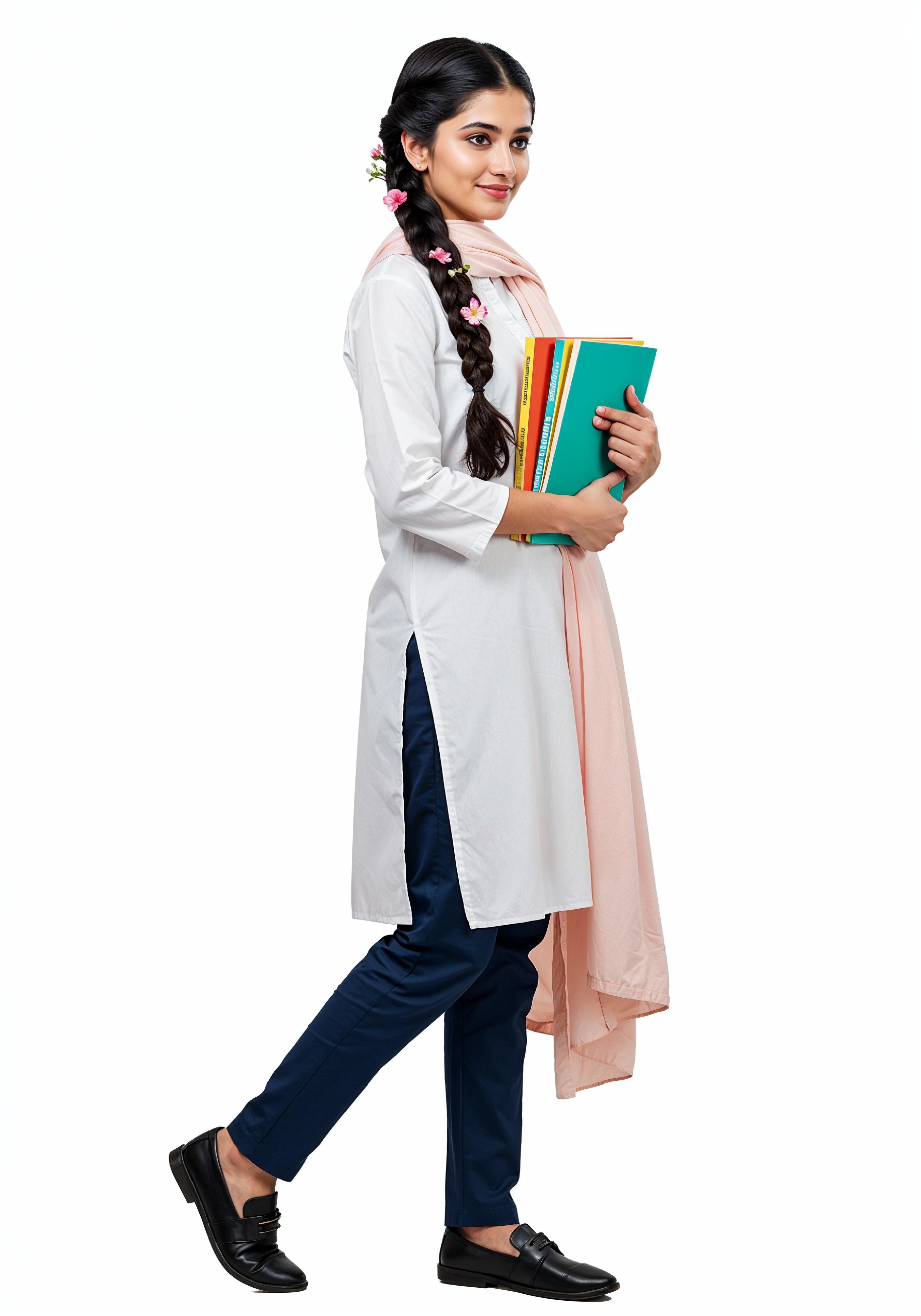 Young Muslim Woman in Modest Traditional Attire Educational Portrait