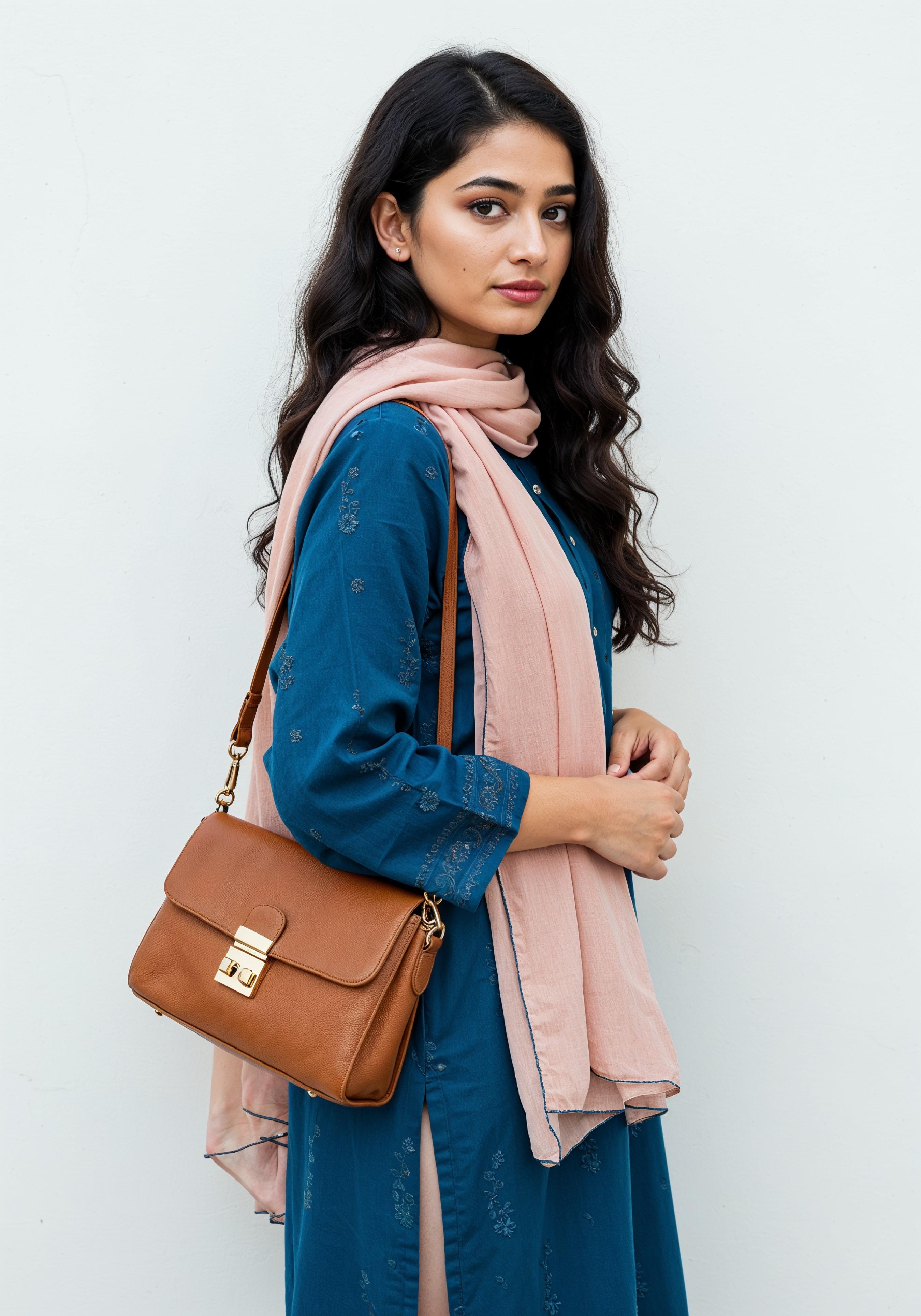 Young Muslim Woman in Modest Traditional Attire Educational Portrait