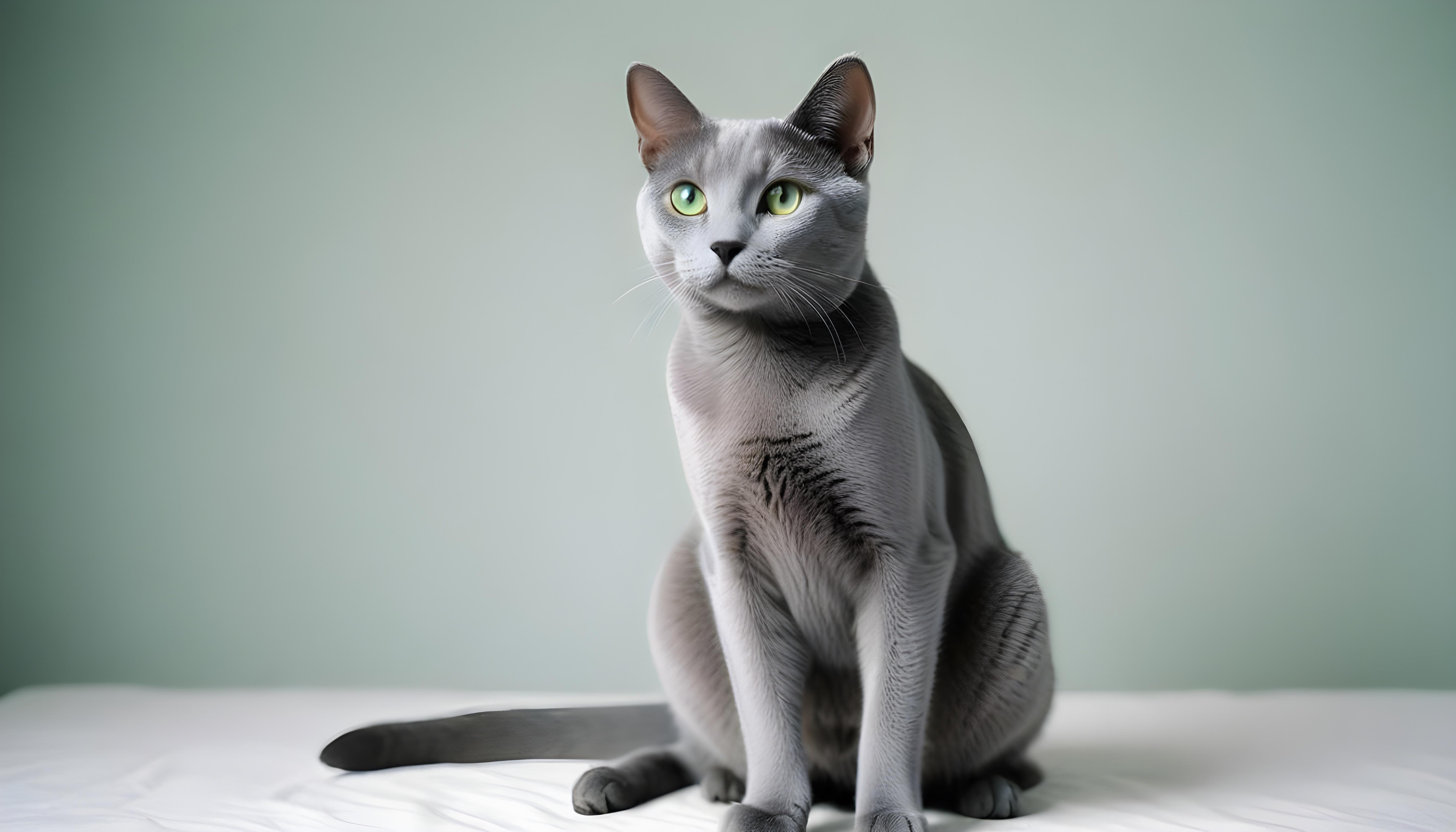 Beautiful Domestic Cat Portrait Isolated on Clean Background