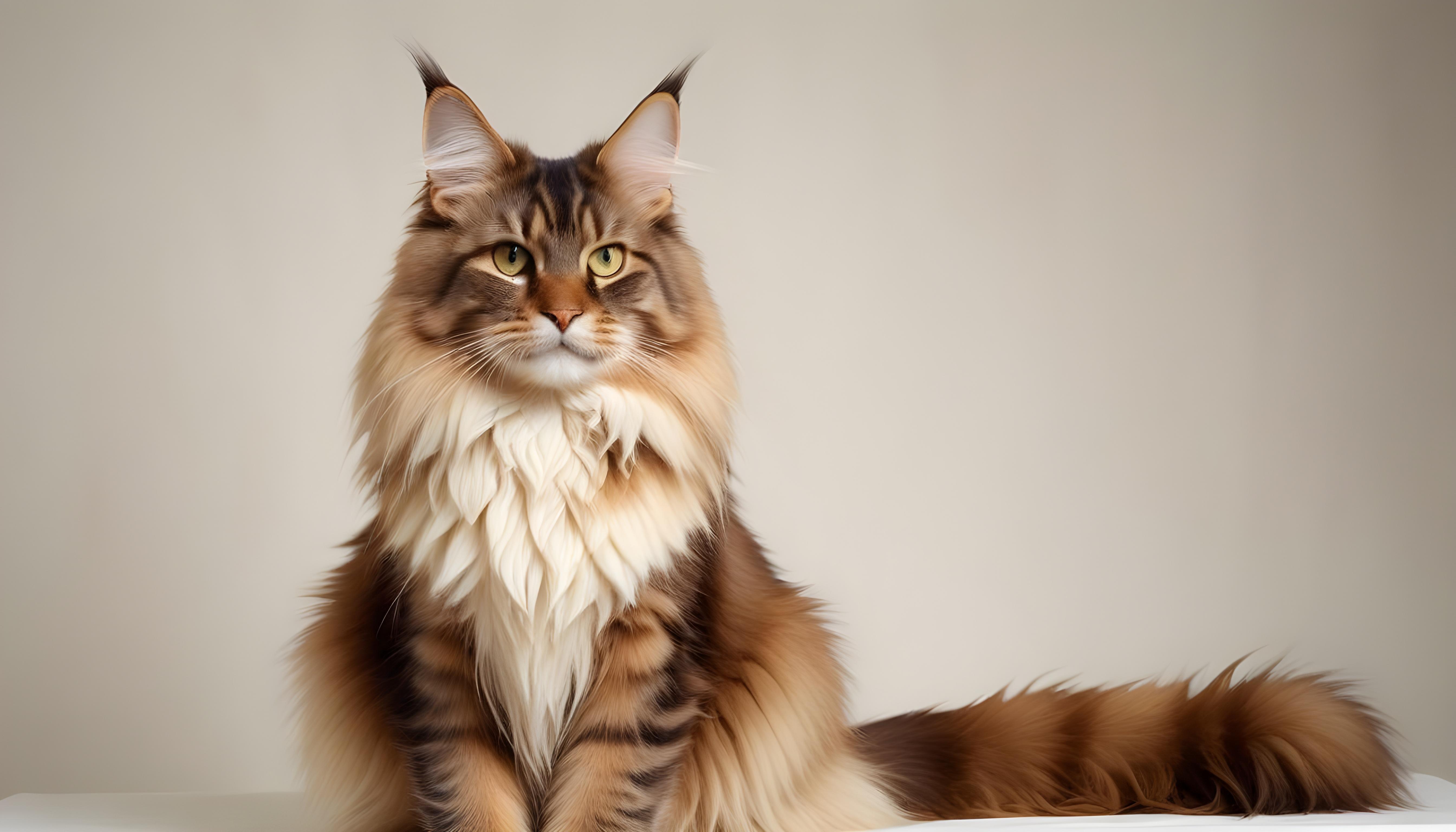 Beautiful Domestic Cat Portrait Isolated on Clean Background