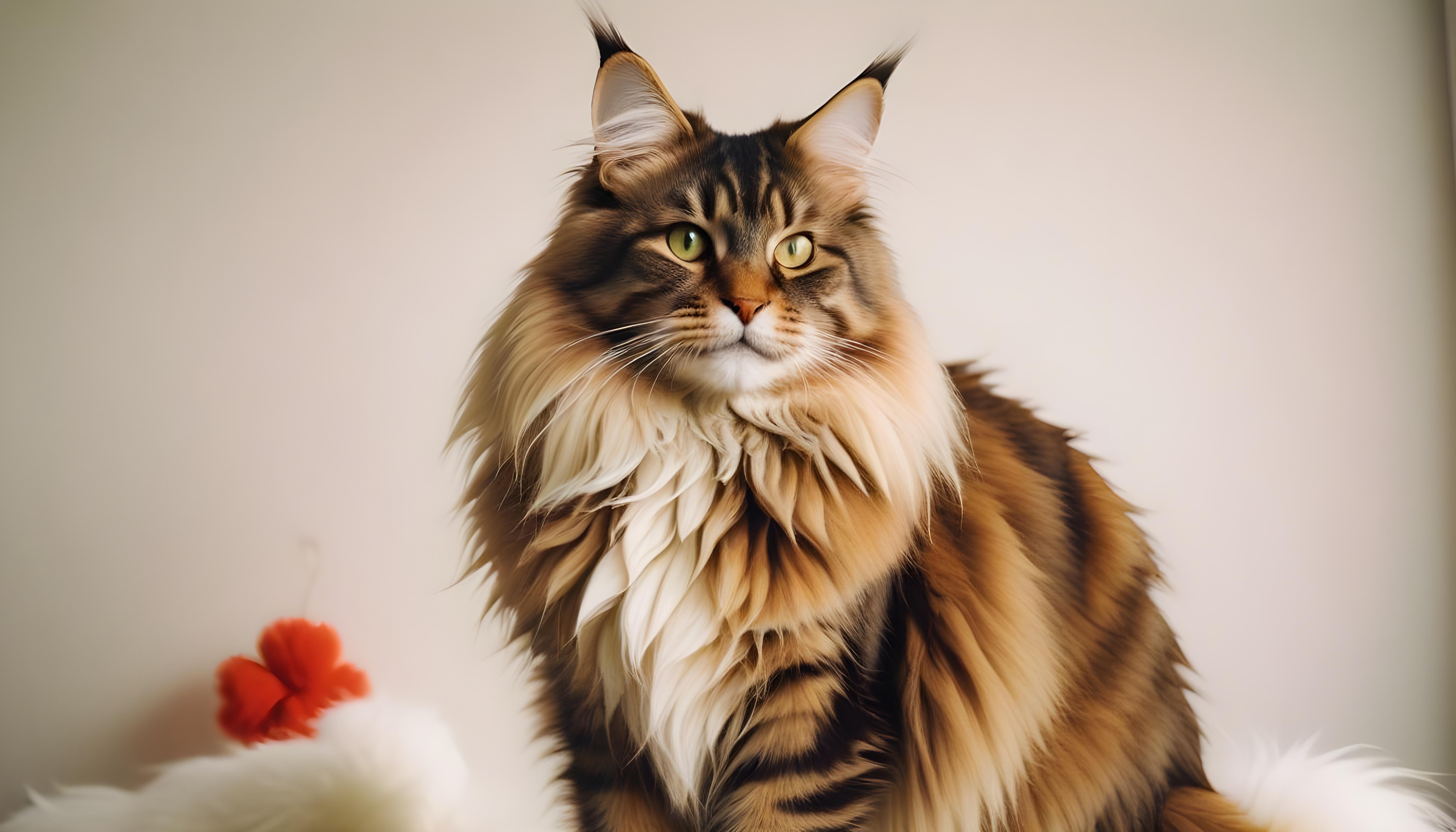 Beautiful Domestic Cat Portrait Isolated on Clean Background