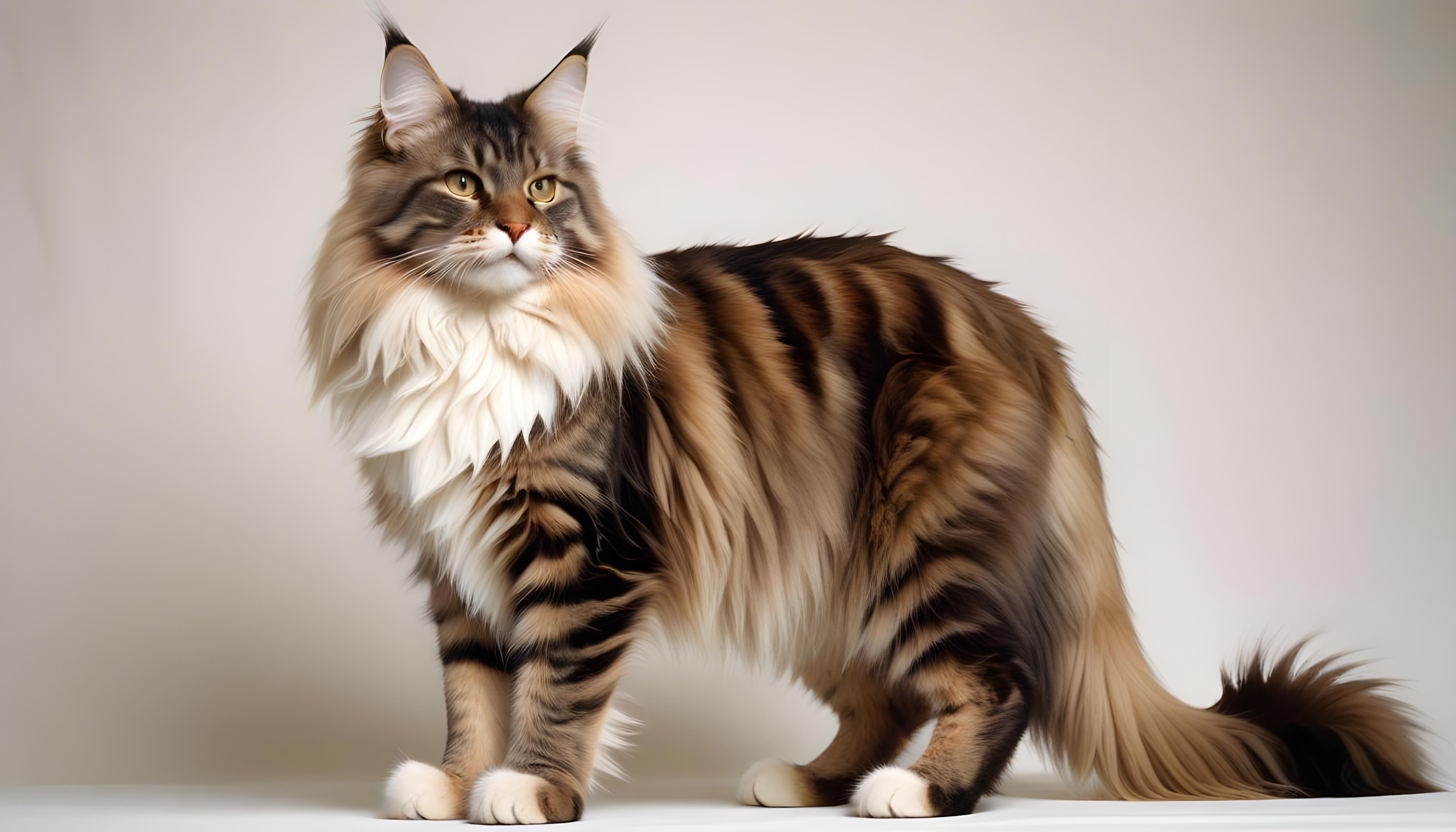Beautiful Domestic Cat Portrait Isolated on Clean Background