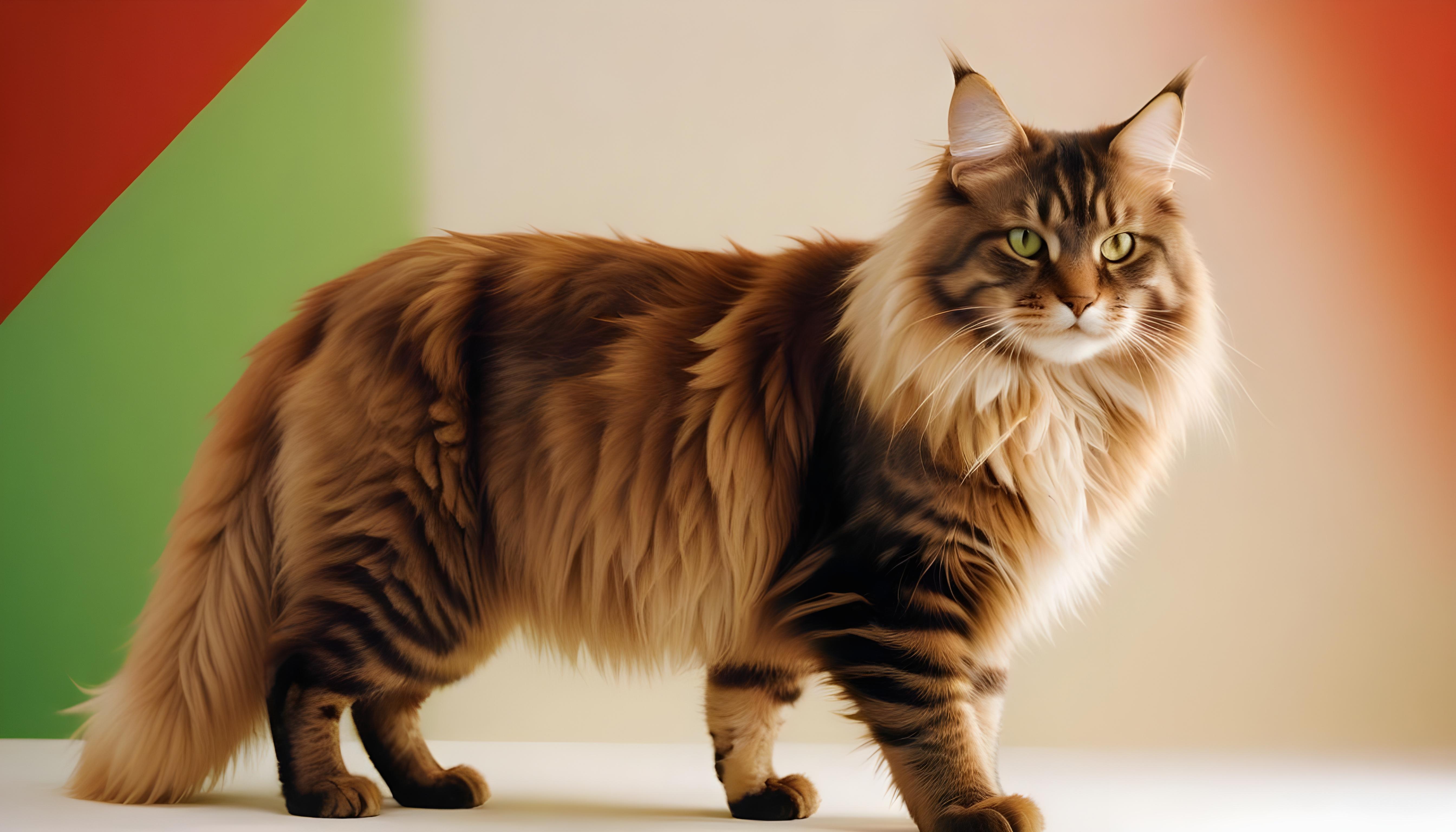 Beautiful Domestic Cat Portrait Isolated on Clean Background