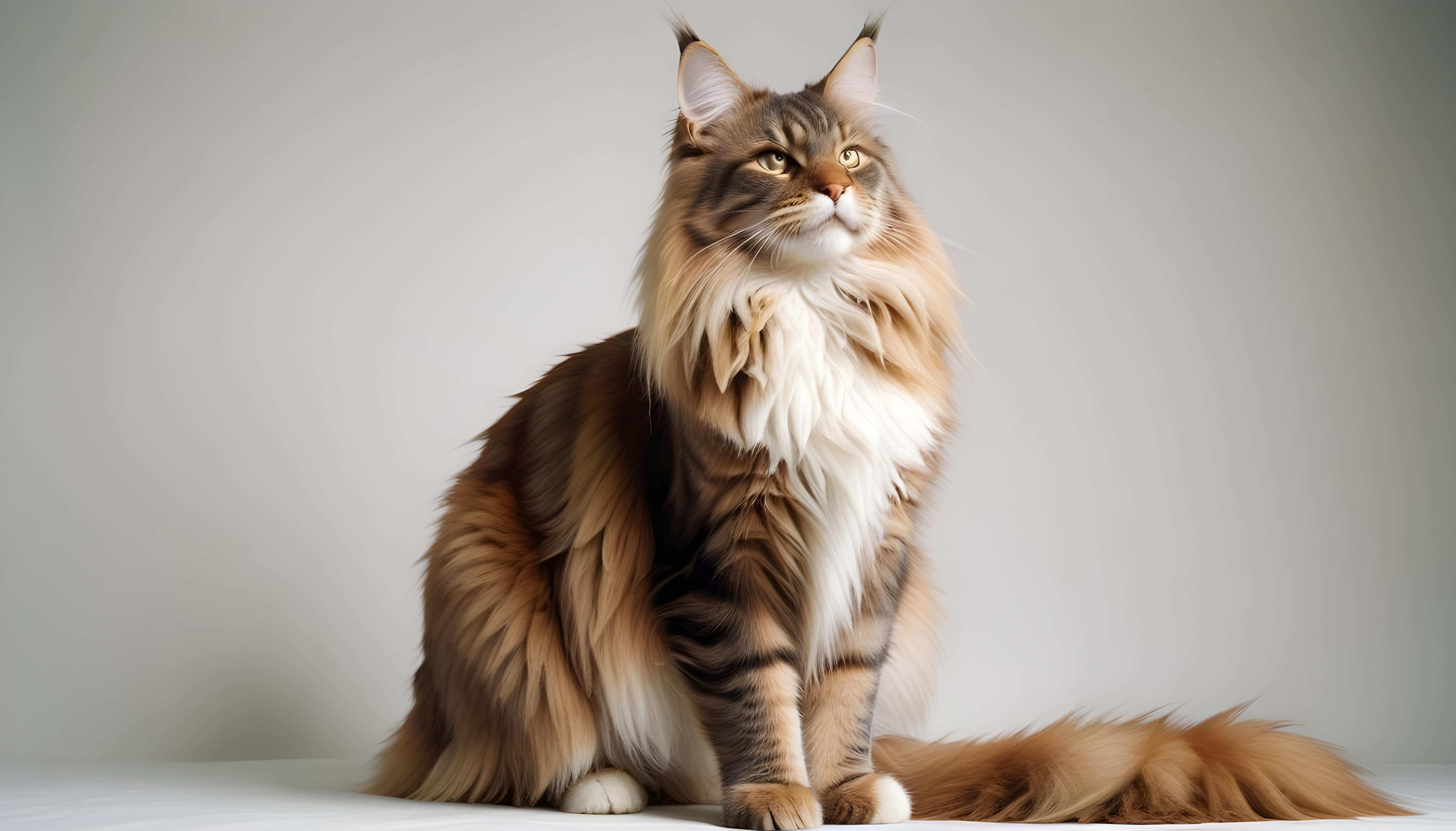 Beautiful Domestic Cat Portrait Isolated on Clean Background