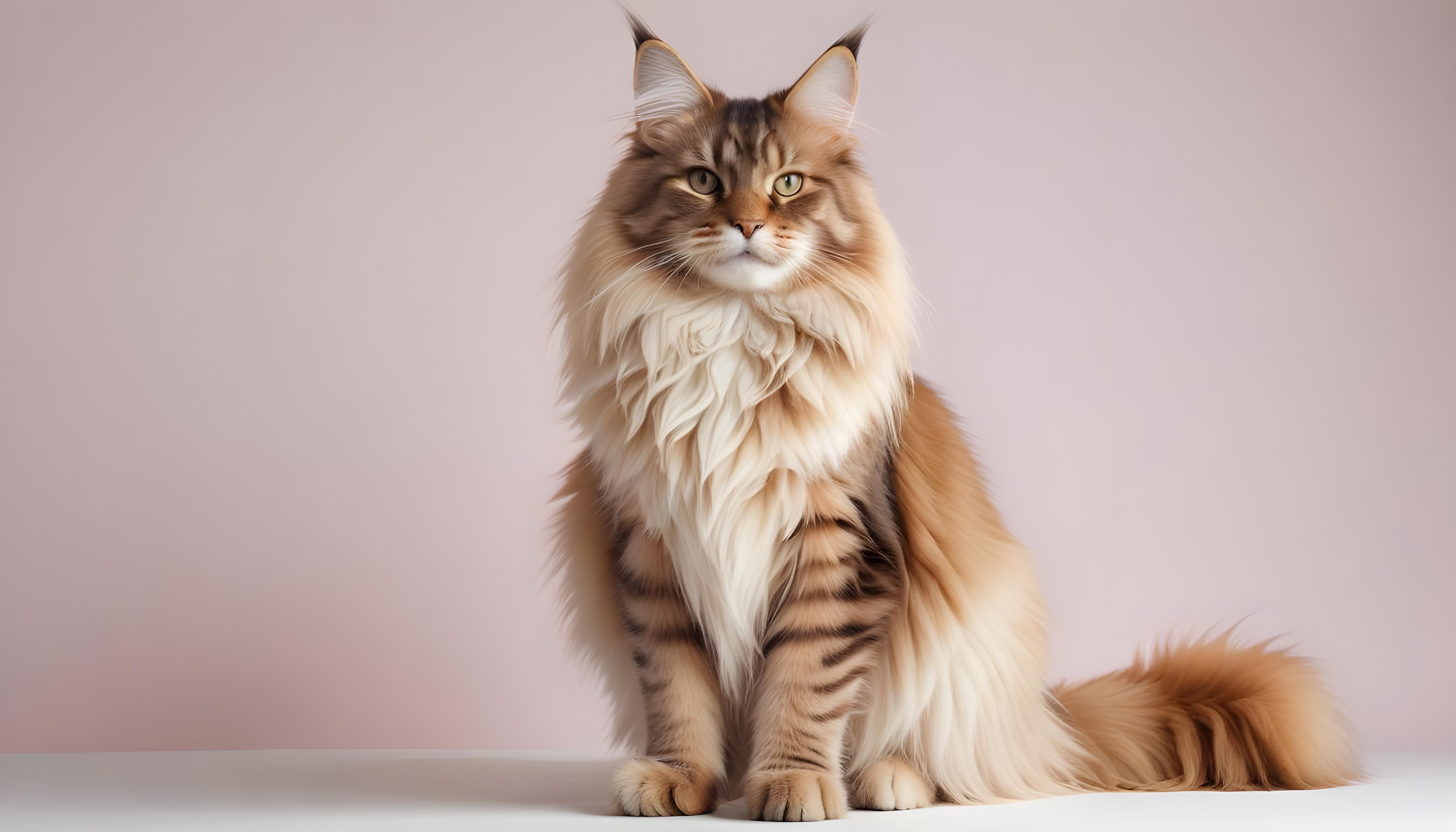 Beautiful Domestic Cat Portrait Isolated on Clean Background