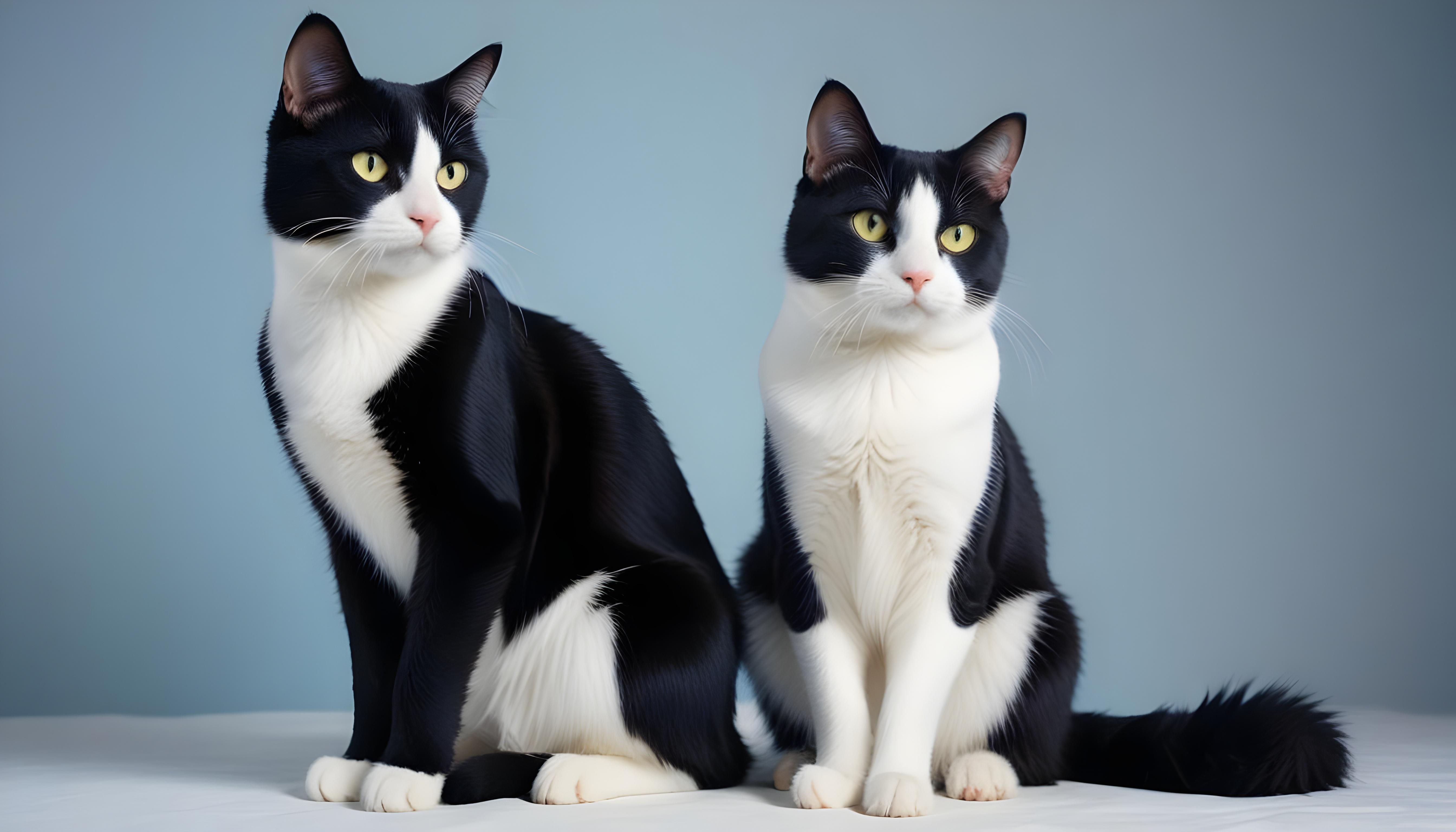 Beautiful Domestic Cat Portrait Isolated on Clean Background
