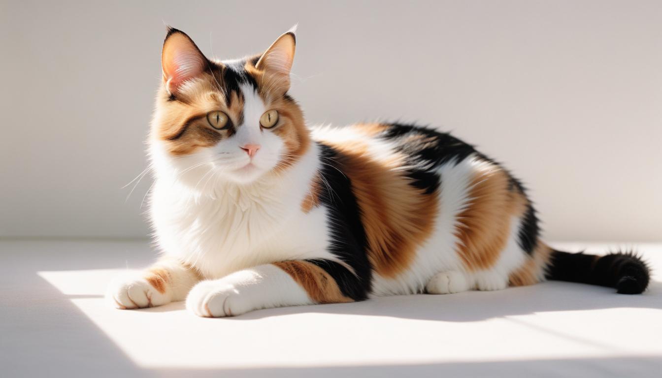 Beautiful Domestic Cat Portrait Isolated on Clean Background