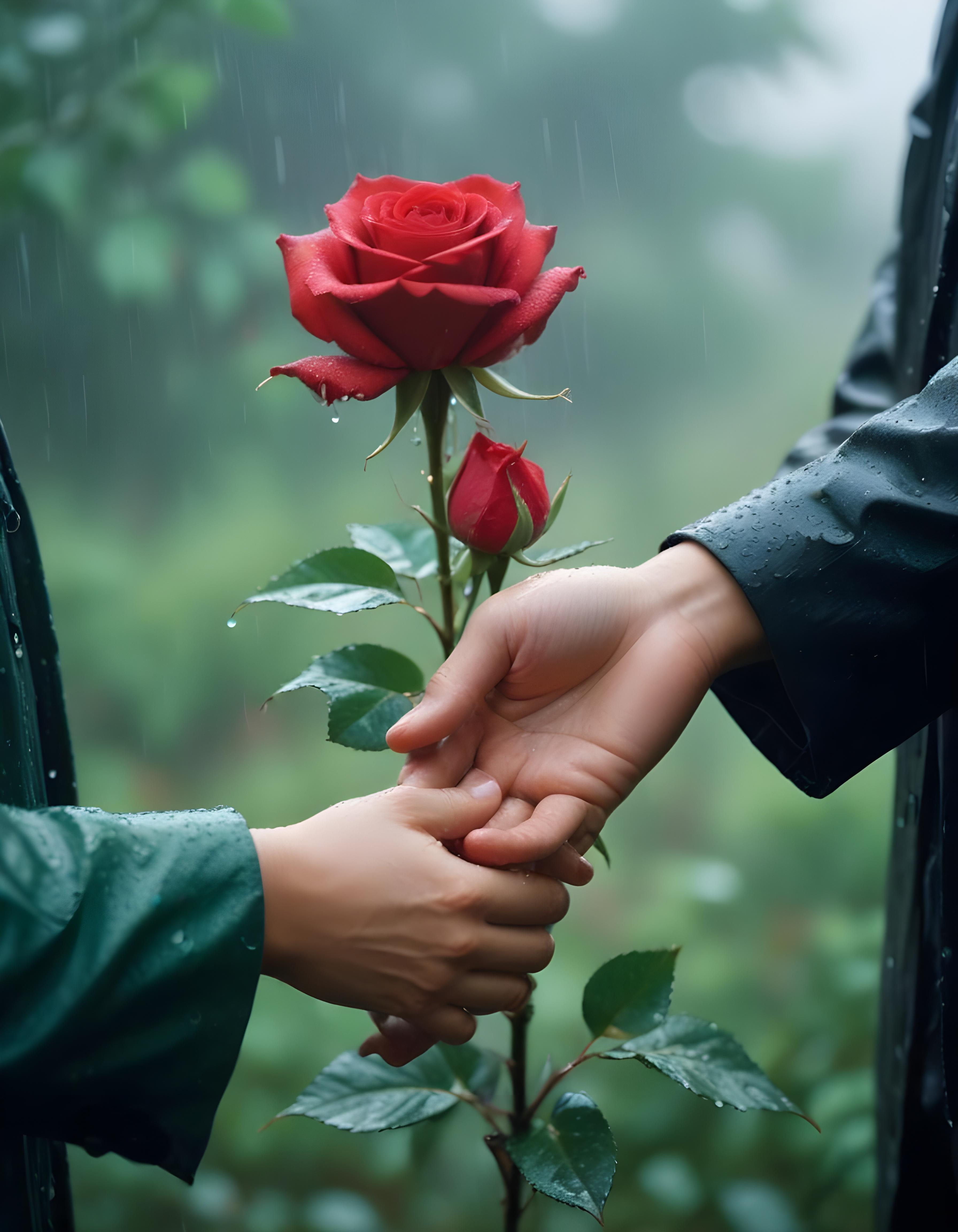 Dark Romantic Rose Flower Artwork with Dramatic Lighting and Moody Background