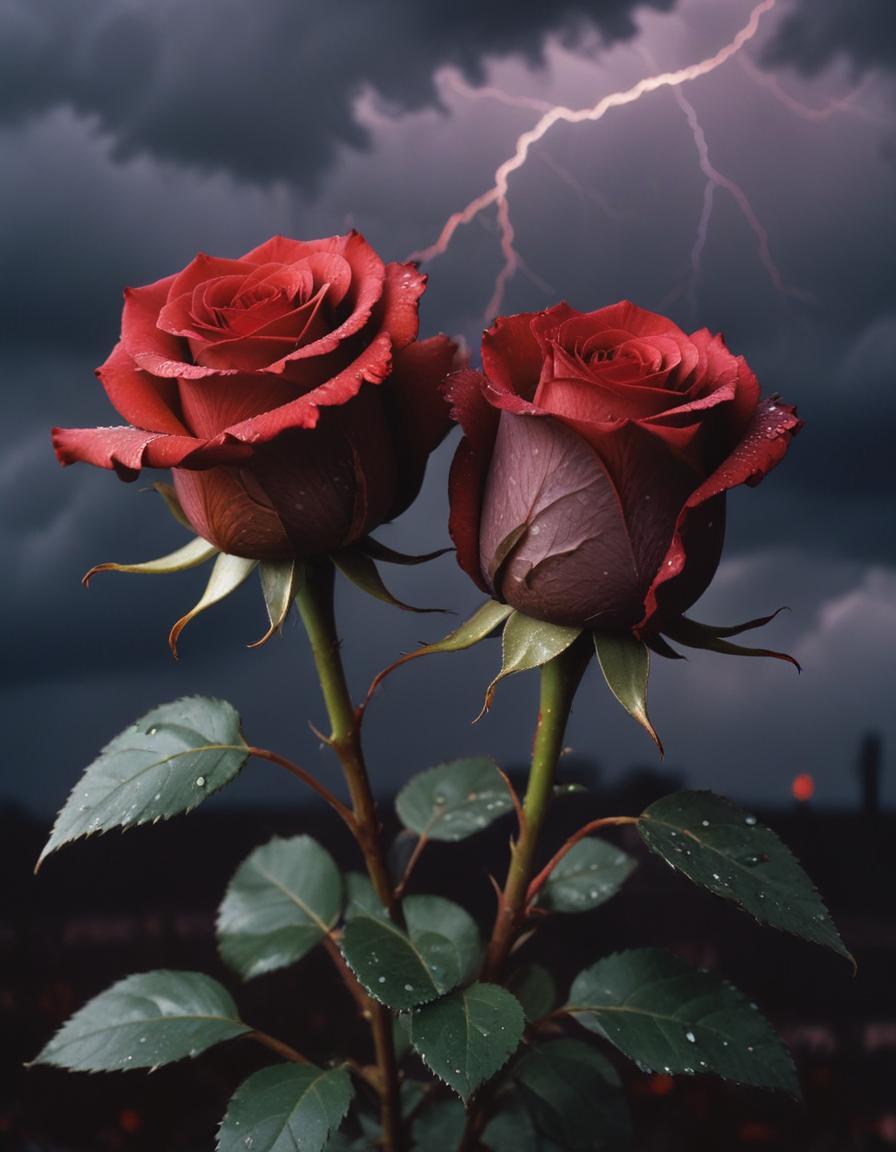 Dark Romantic Rose Flower Artwork with Dramatic Lighting and Moody Background