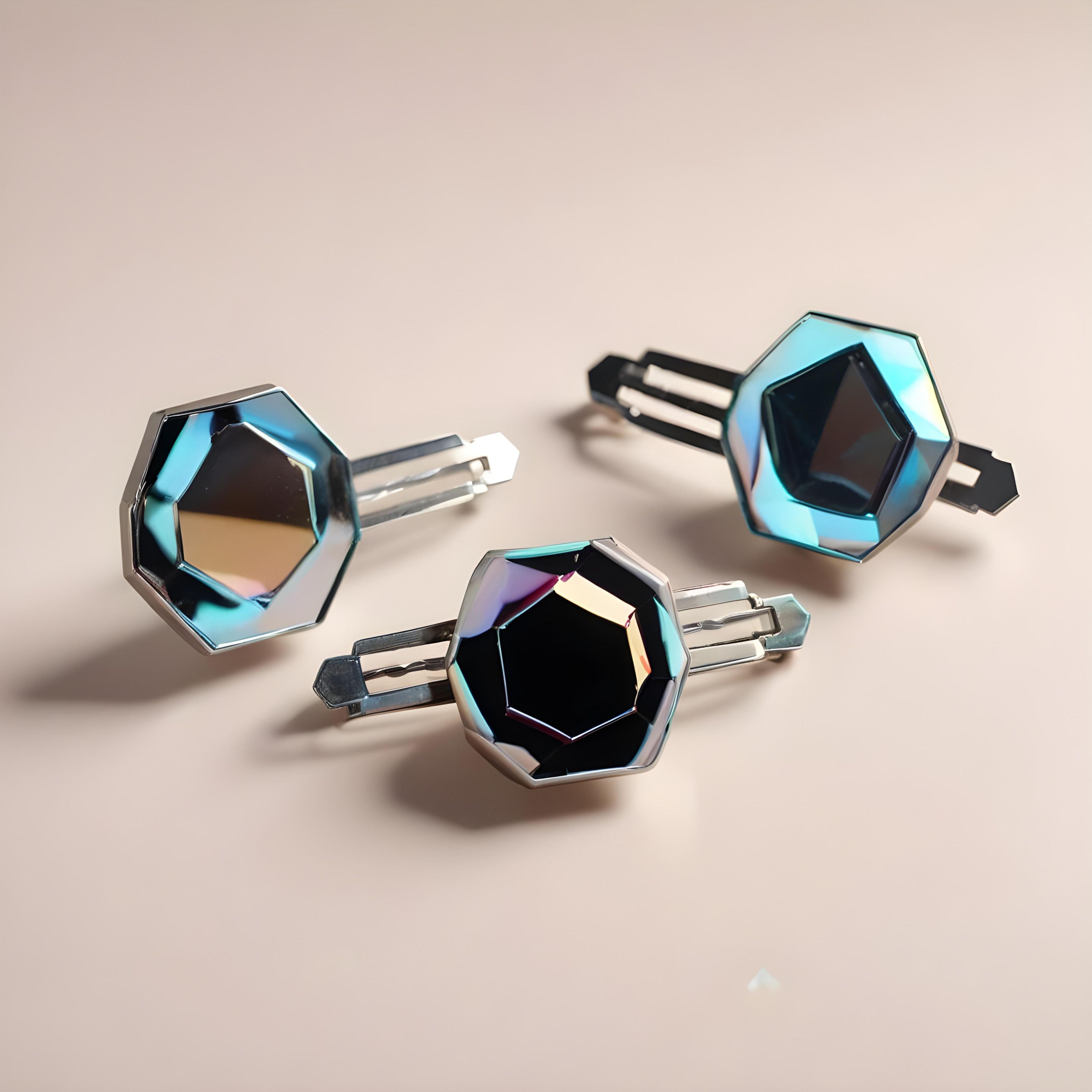 Elegant Decorative Hair Accessories and Luxury Jewelry Elements Isolated Background