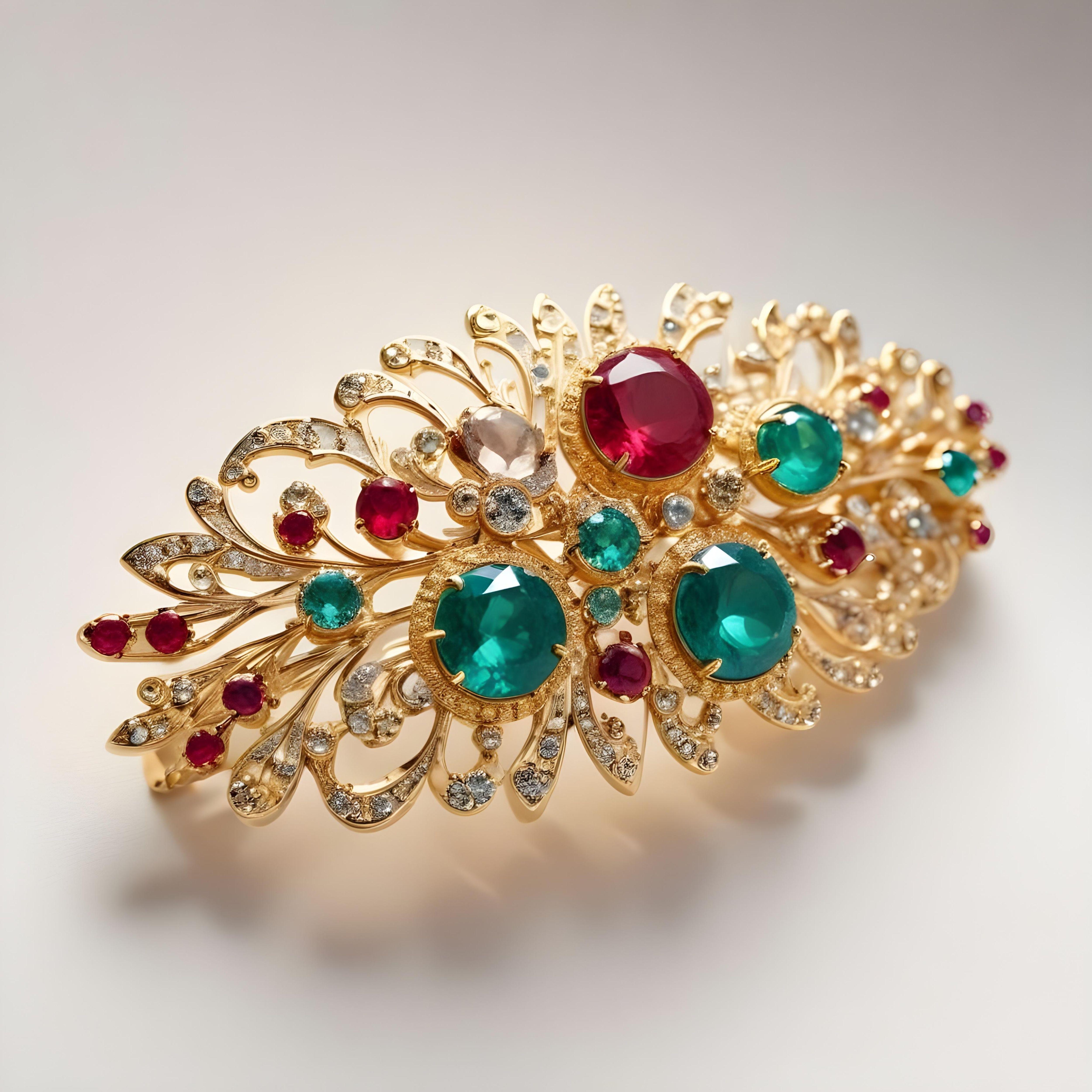 Elegant Decorative Hair Accessories and Luxury Jewelry Elements Isolated Background