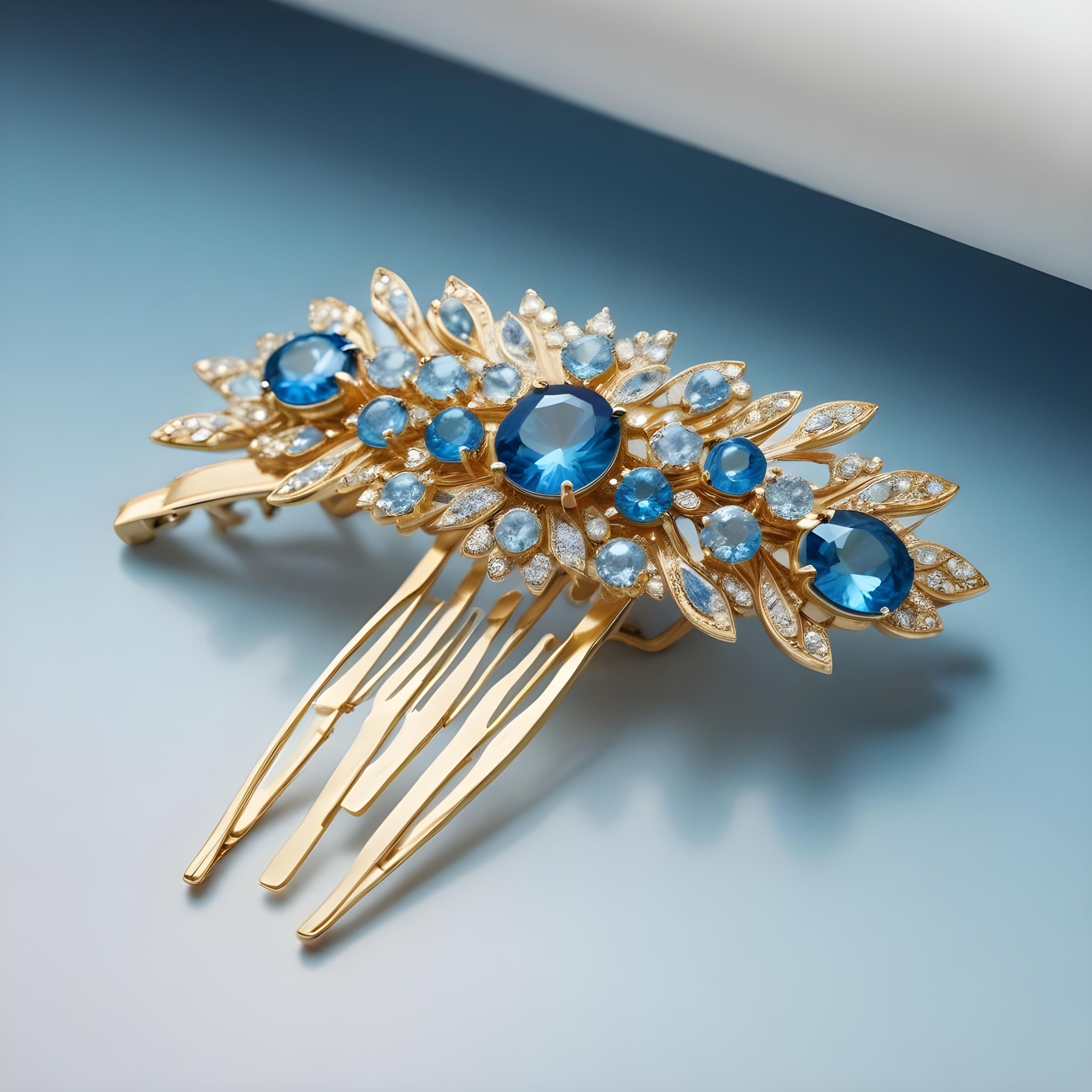 Elegant Decorative Hair Accessories and Luxury Jewelry Elements Isolated Background
