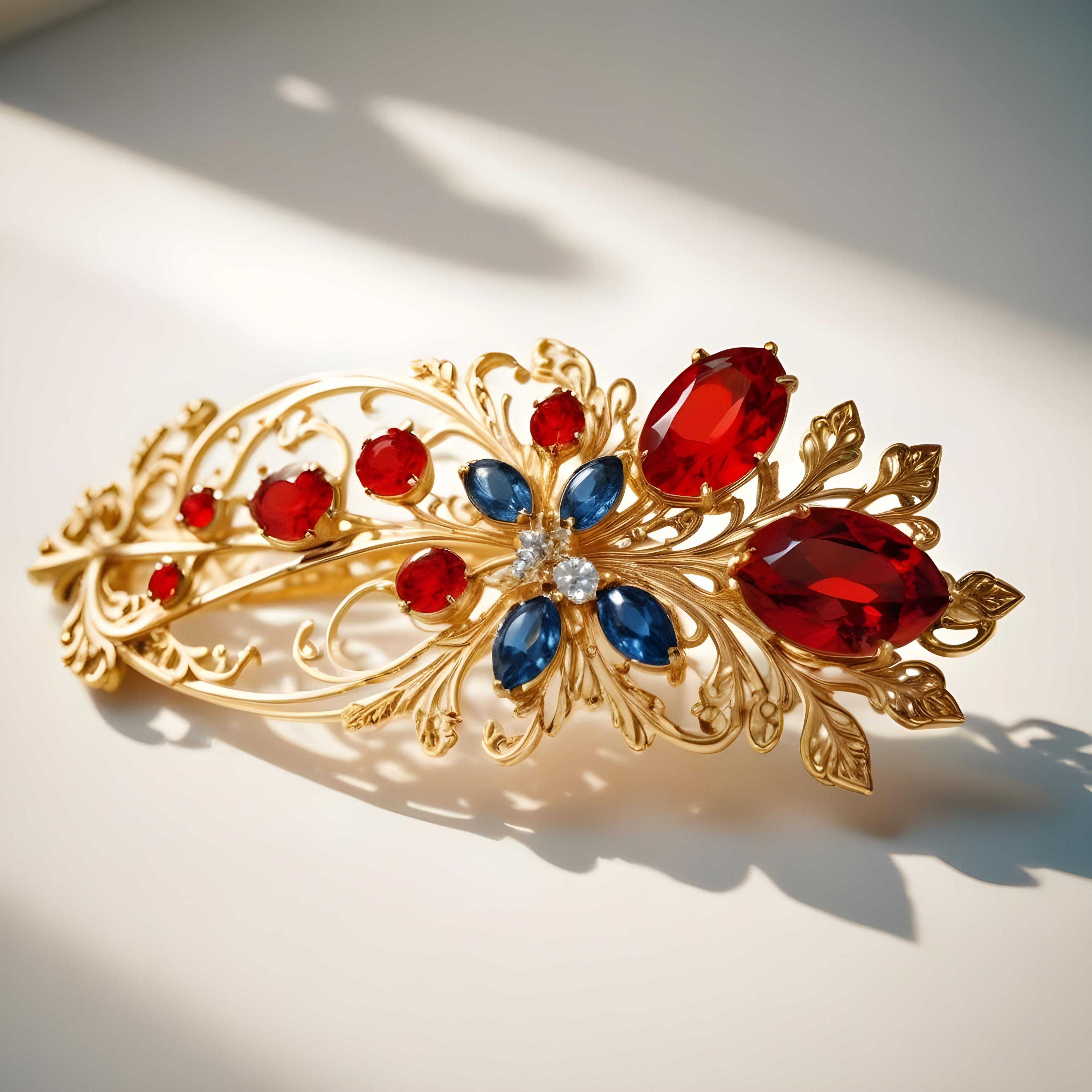 Elegant Decorative Hair Accessories and Luxury Jewelry Elements Isolated Background