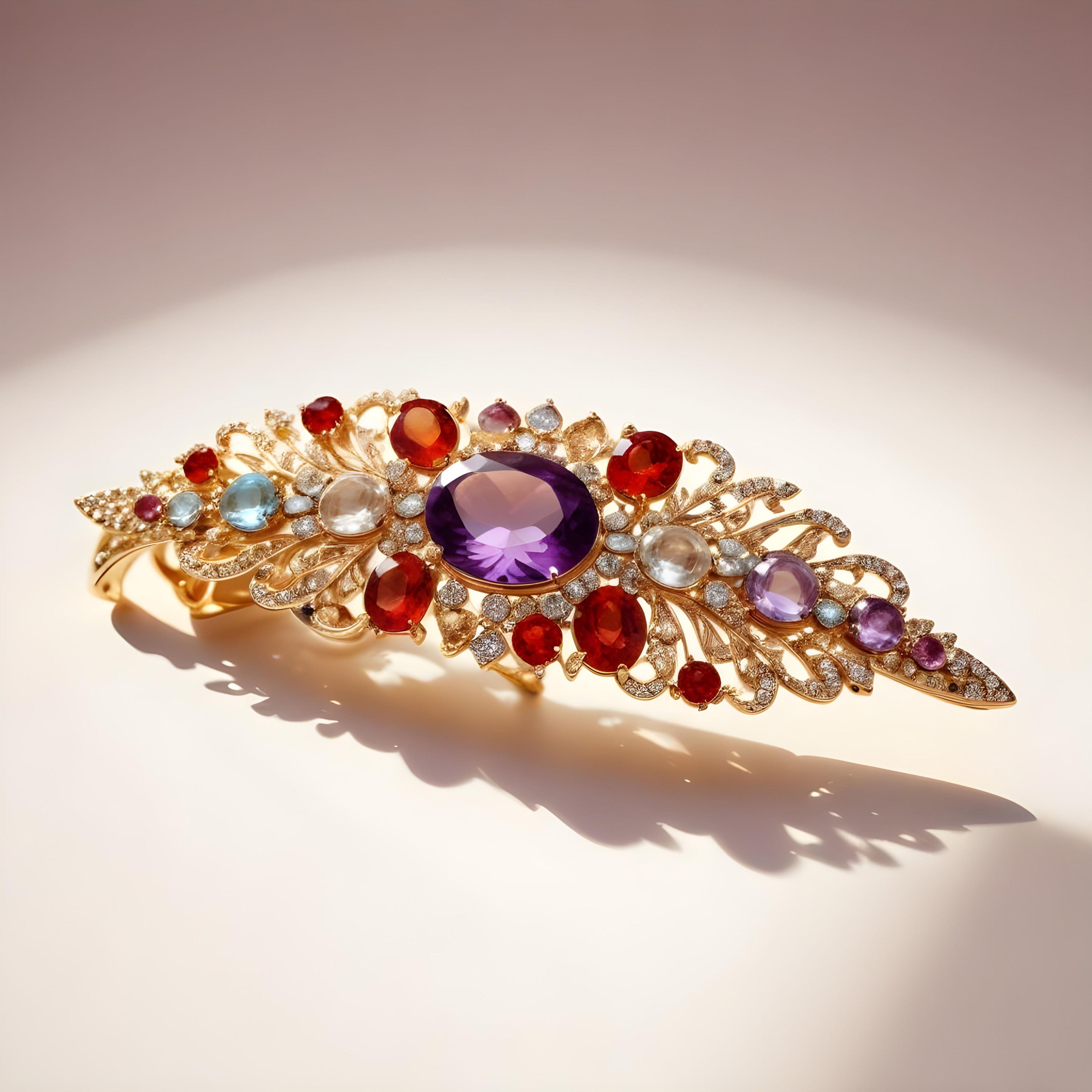 Elegant Decorative Hair Accessories and Luxury Jewelry Elements Isolated Background