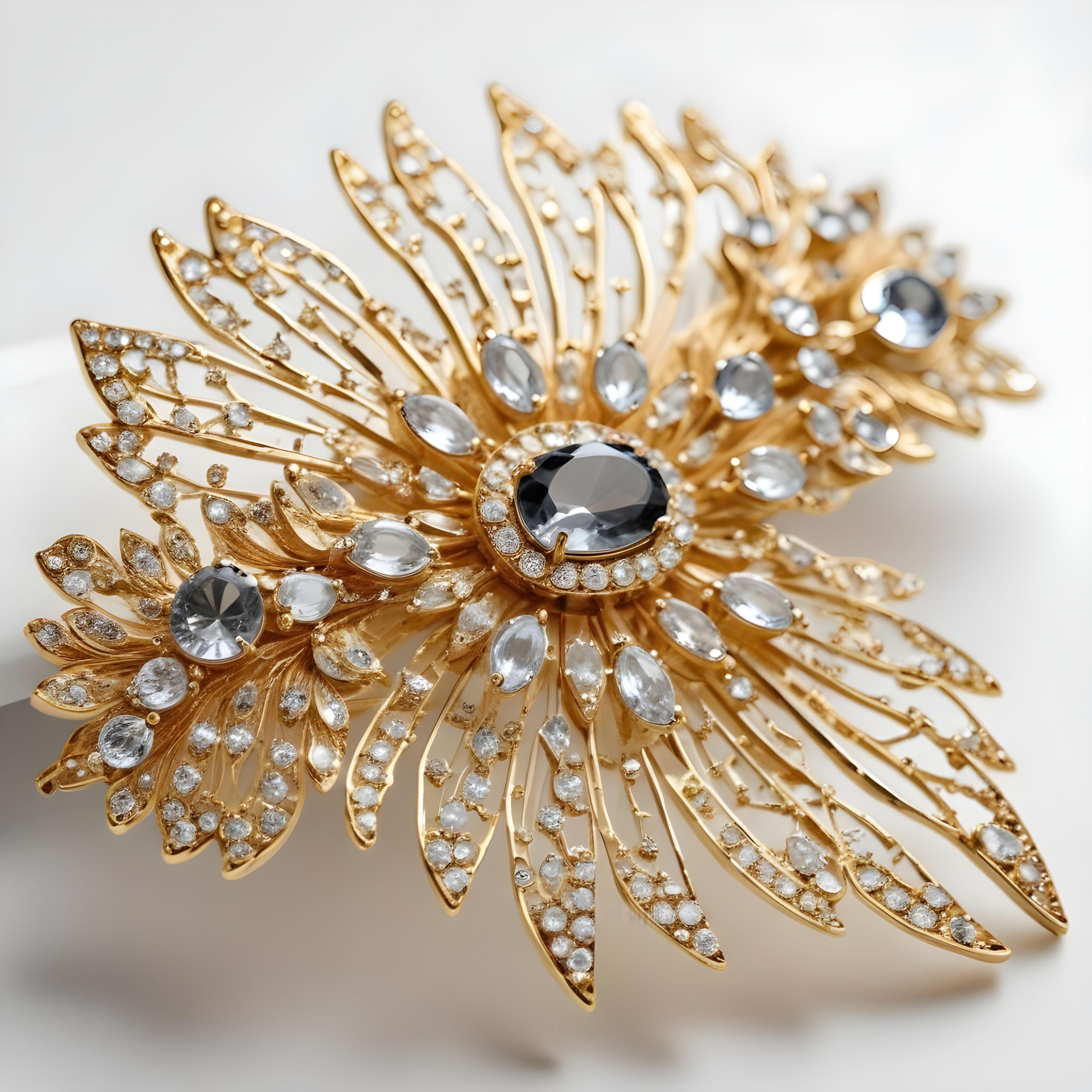 Elegant Decorative Hair Accessories and Luxury Jewelry Elements Isolated Background