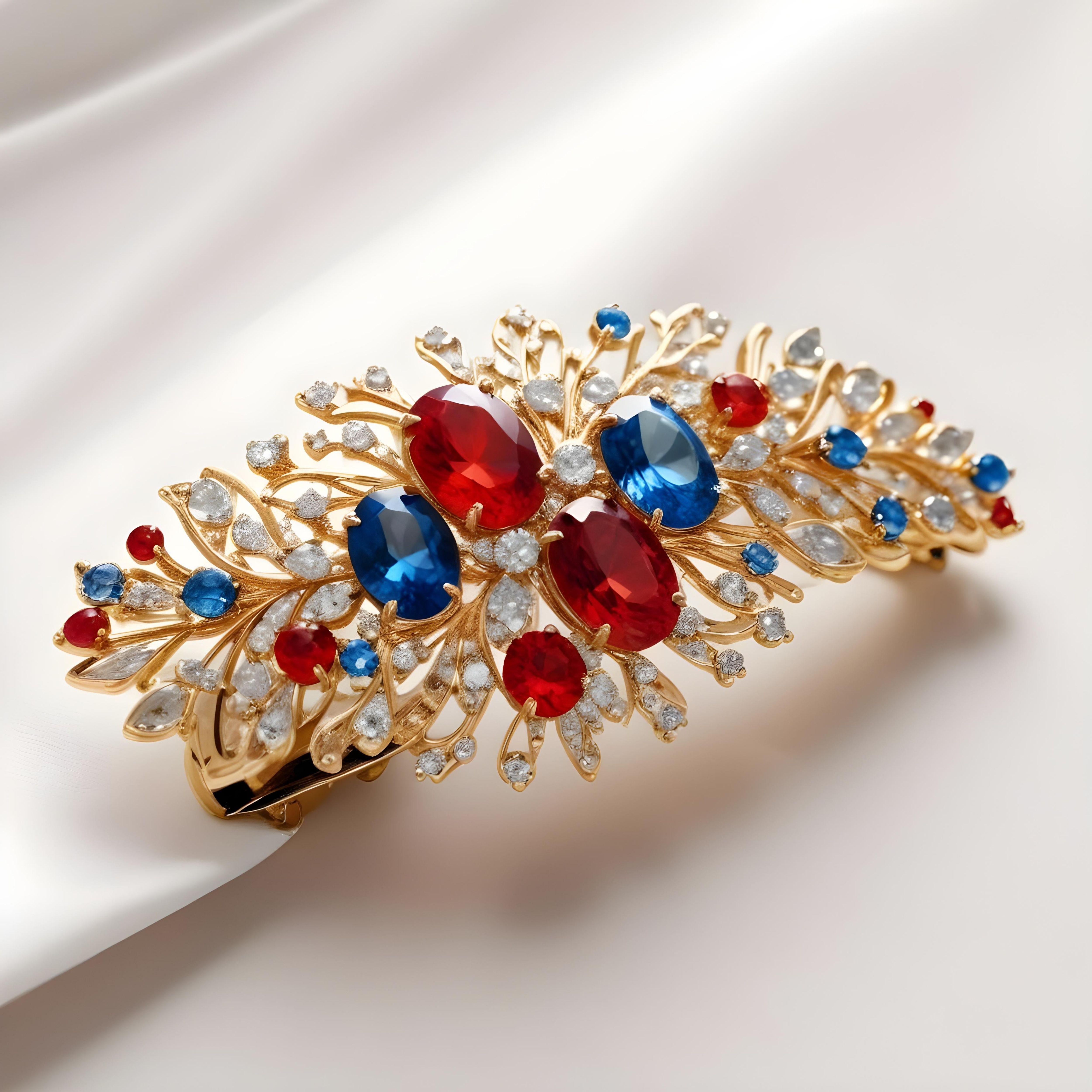 Elegant Decorative Hair Accessories and Luxury Jewelry Elements Isolated Background